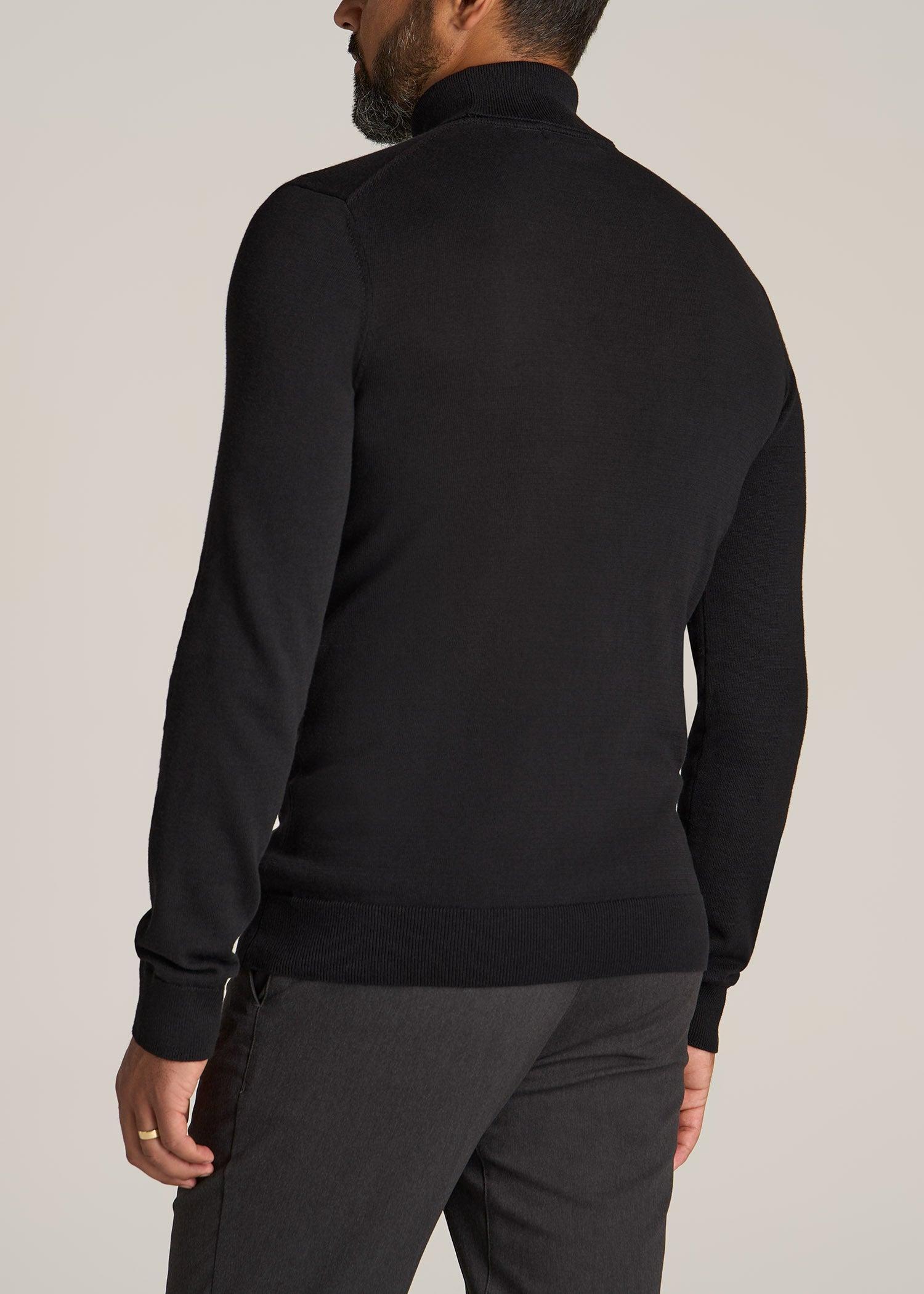 Men's Tall Turtleneck Sweater in Black Product Image