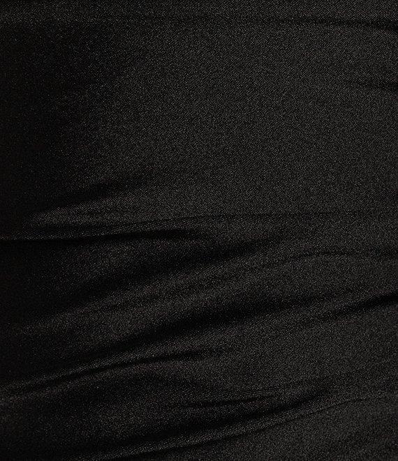 Honey and Rosie Pleated Bodice Corset Spaghetti Strap Fitted Dress Product Image