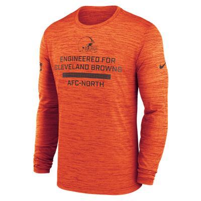 Cleveland Browns Sideline Team Issue Velocity Men's Nike Dri-FIT NFL Long-Sleeve T-Shirt Product Image