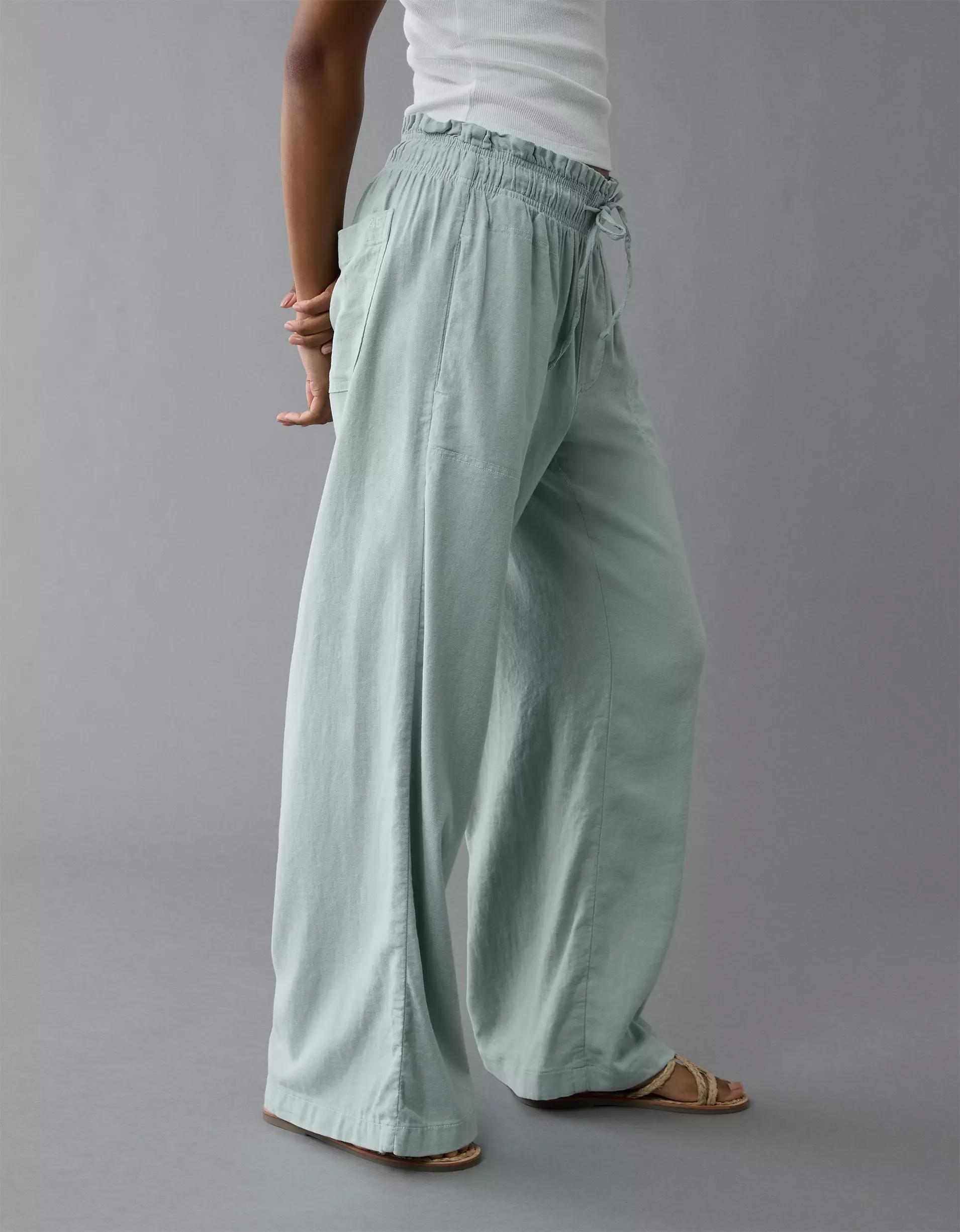 AE Dreamy Drape Linen-Blend Pull-On Pant Product Image