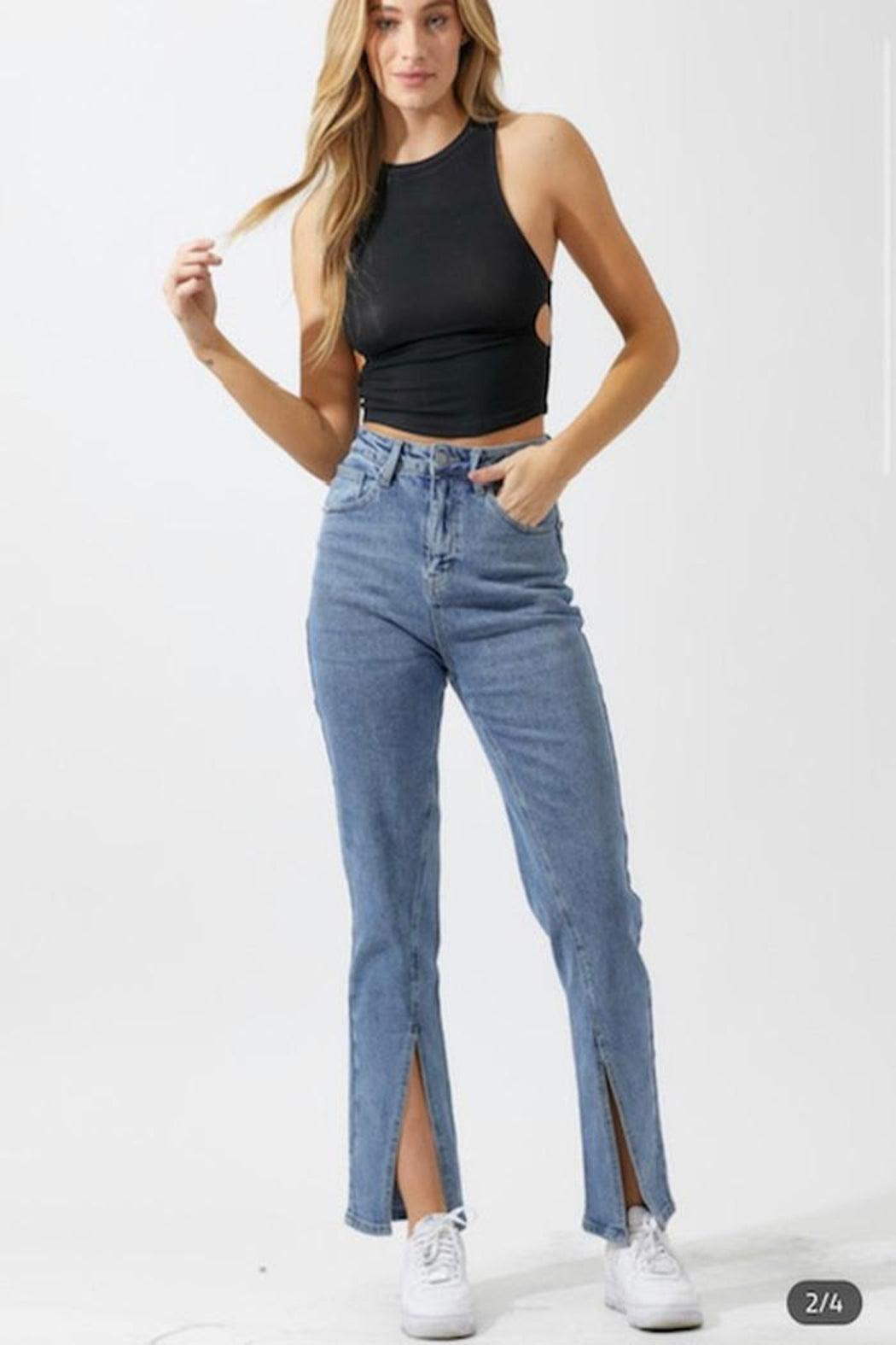 Split Hem Jeans Product Image