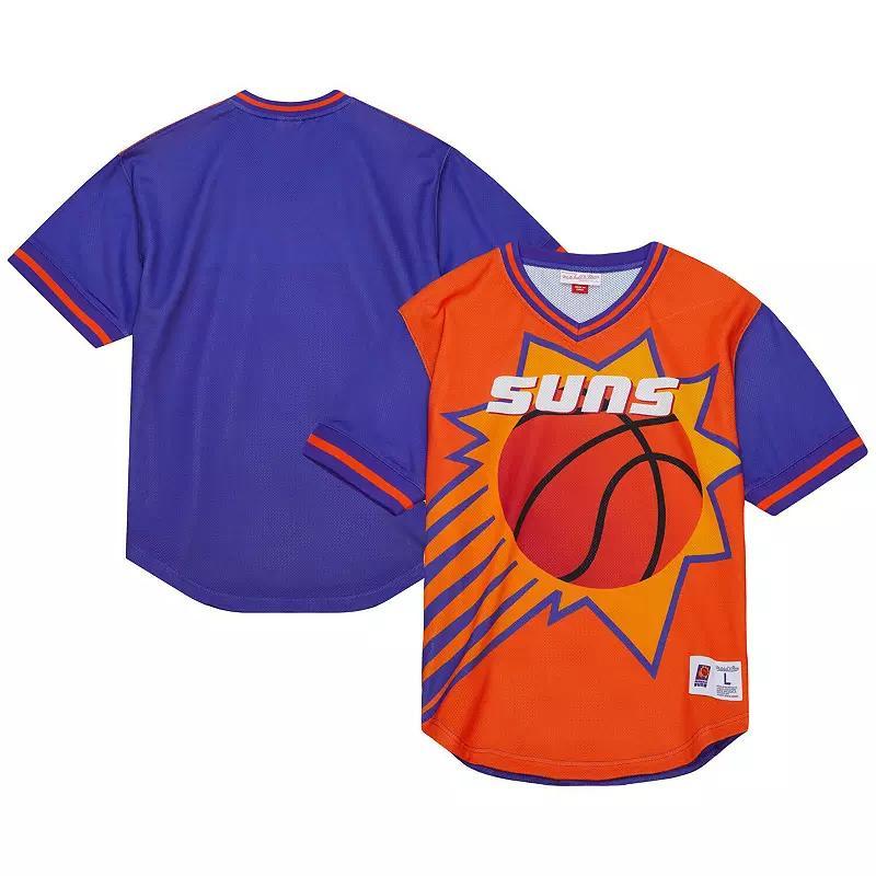 Men's Mitchell & Ness  Orange Phoenix Suns Jumbotron 3.0 Mesh V-Neck T-Shirt, Size: Large, Phx Orange Product Image