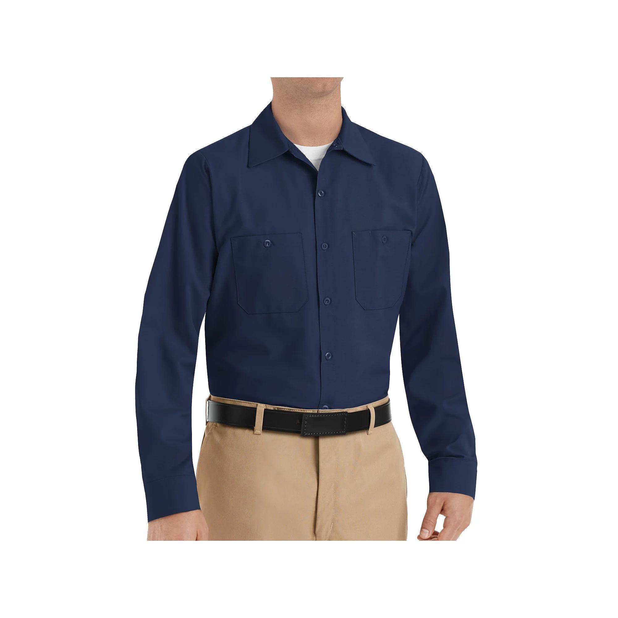 Mens Red Kap Classic-Fit Industrial Long Sleeve Button-Down Work Shirt Product Image