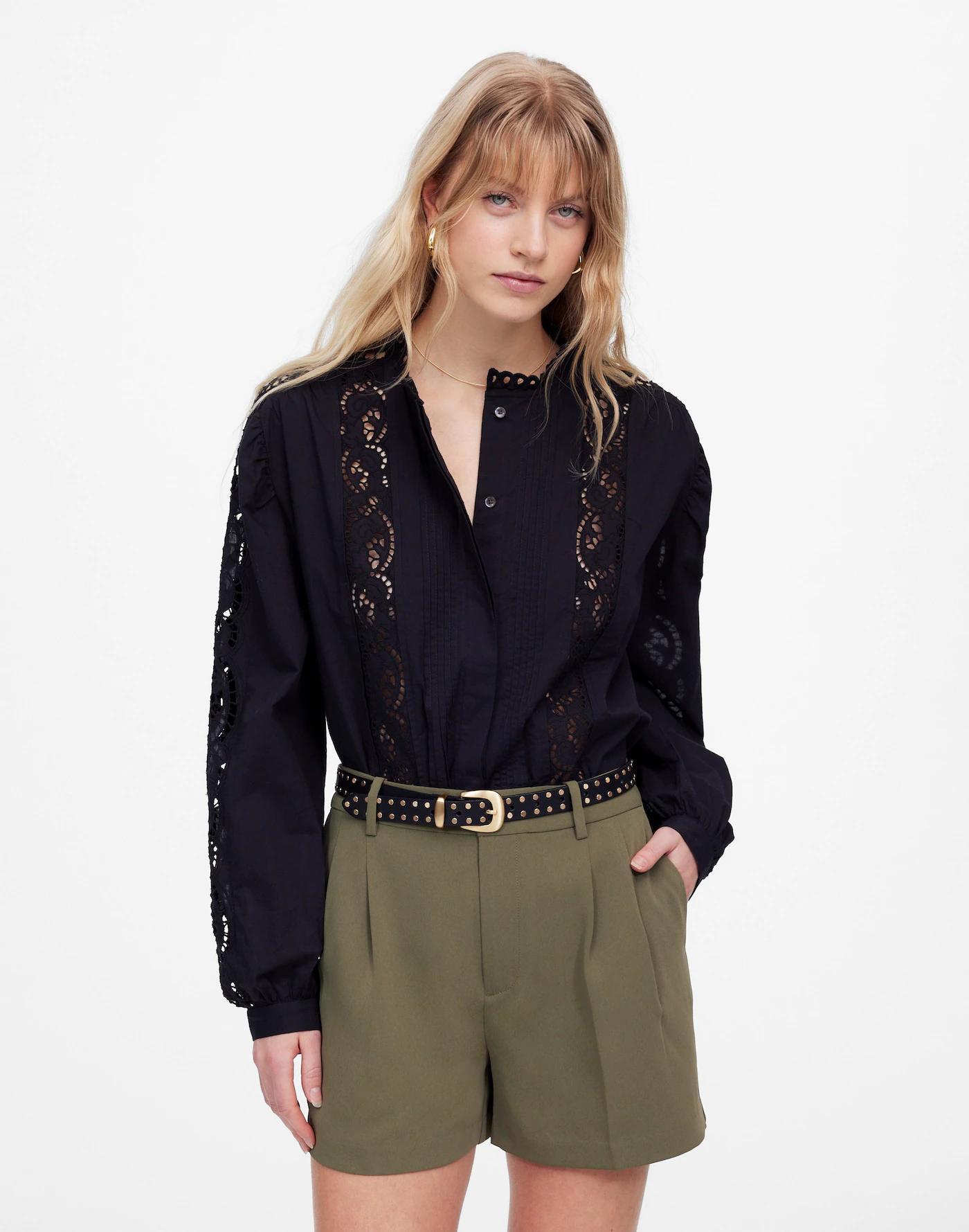 Easy Pleated Trouser Shorts in Crepe Product Image