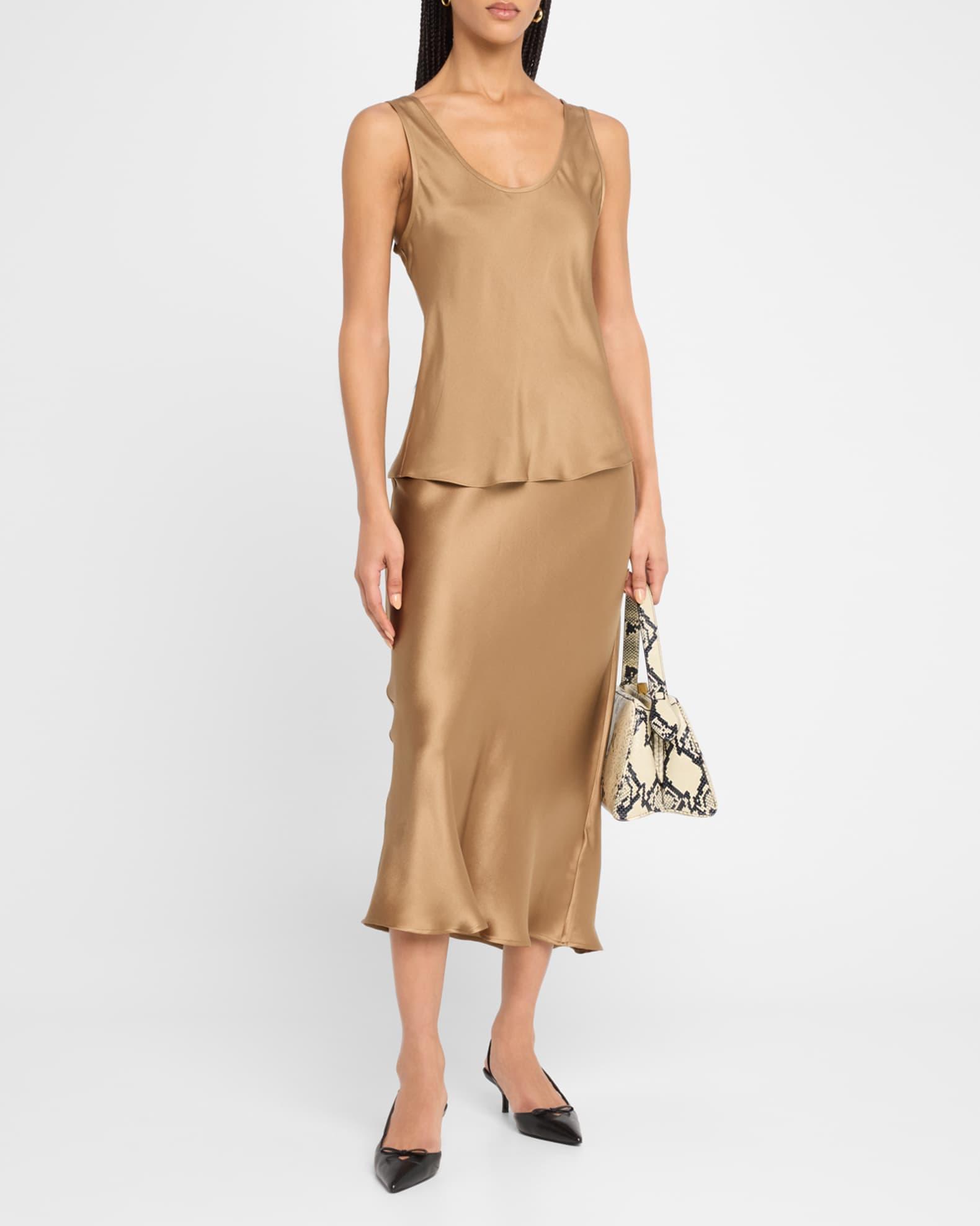 Lea Silk Scoop-Neck Tank Top  Product Image