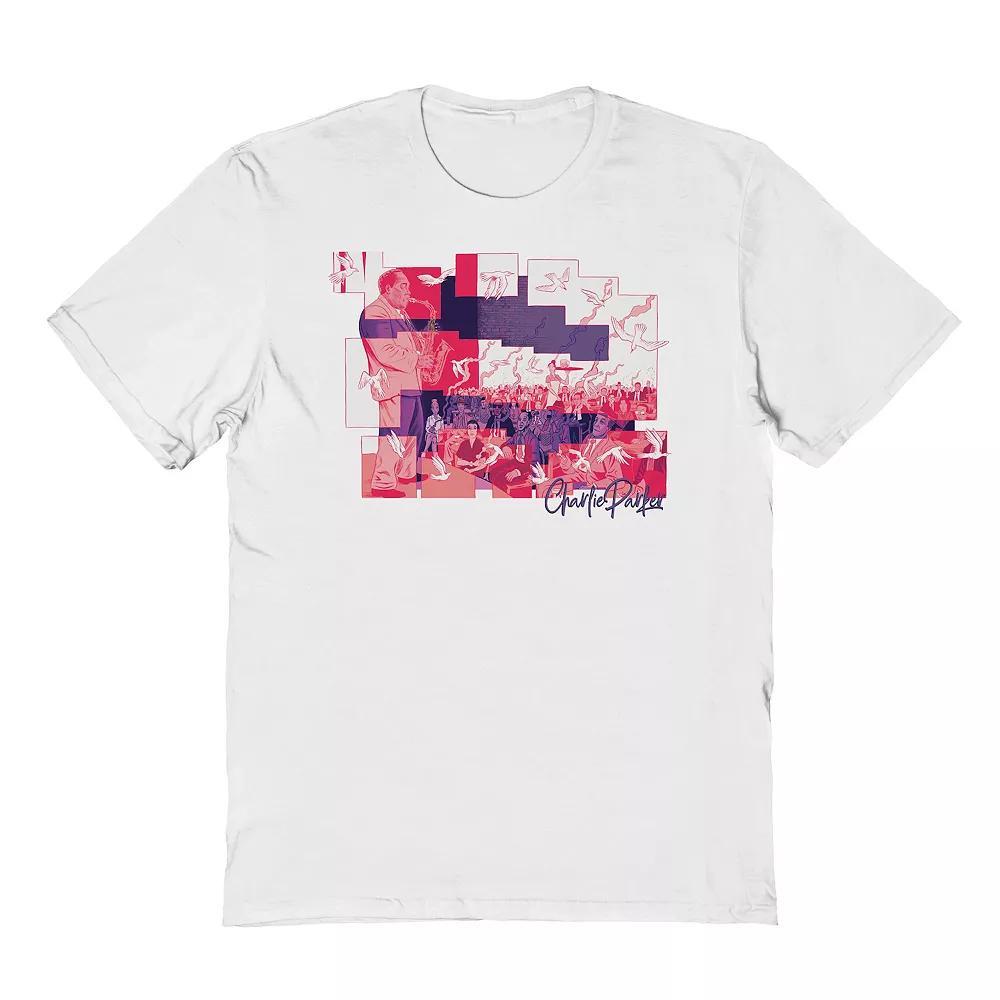 Men's Birds Graphic Tee, Size: Small, White Product Image