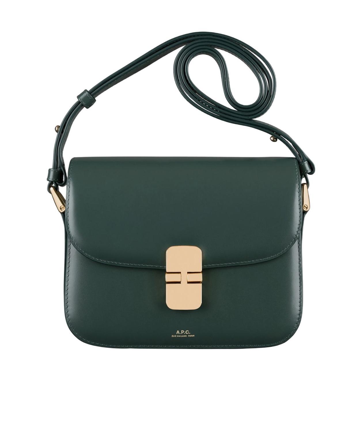 APC Grace Small Shoulder Bag - A.p.c. - Leather - Green Product Image