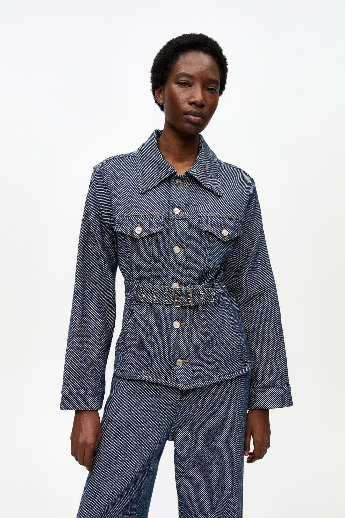 Blue Twill Denim Jacket Product Image