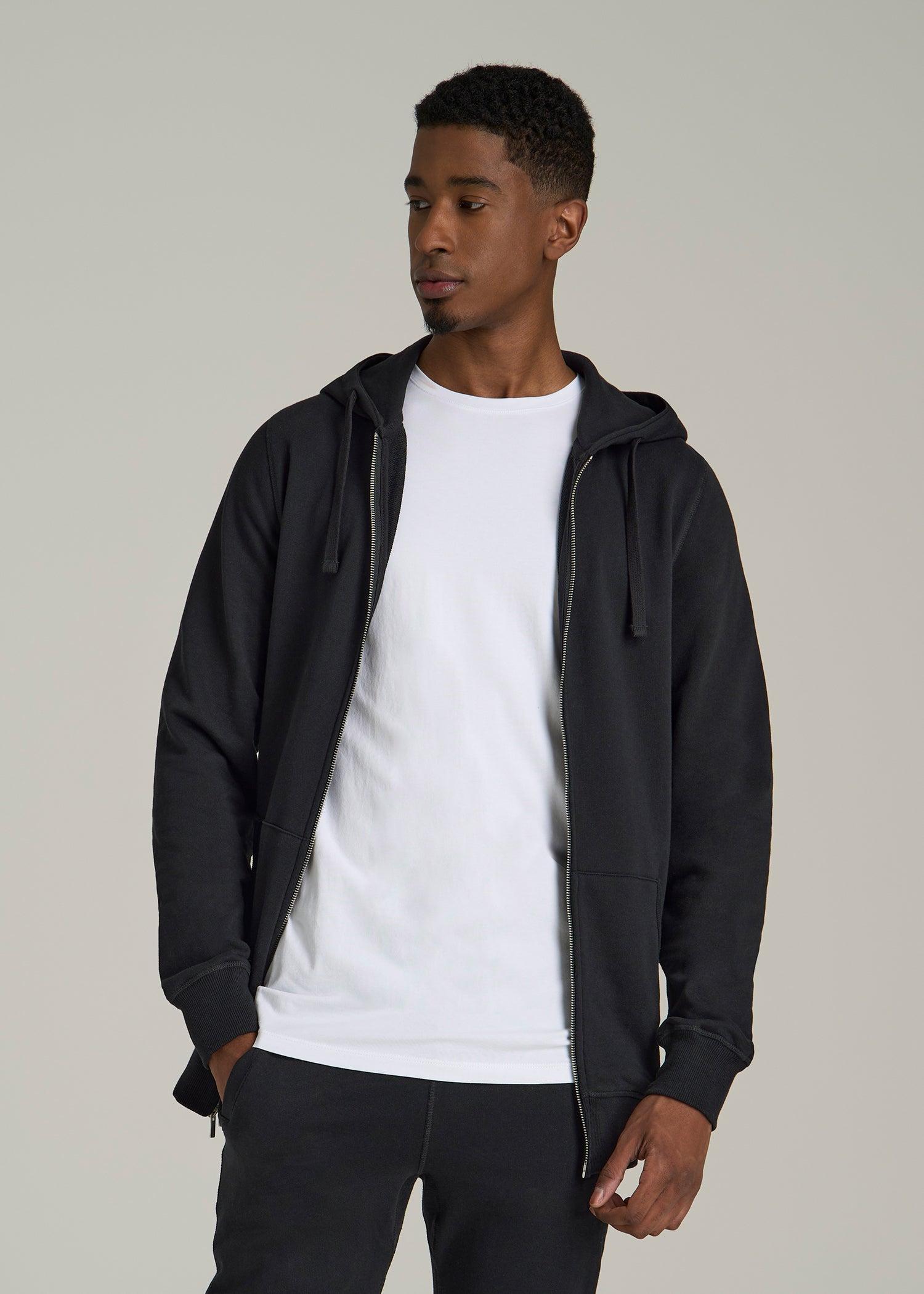 Wearever 2.0 French Terry Full-Zip Hoodie for Tall Men in Black Male Product Image