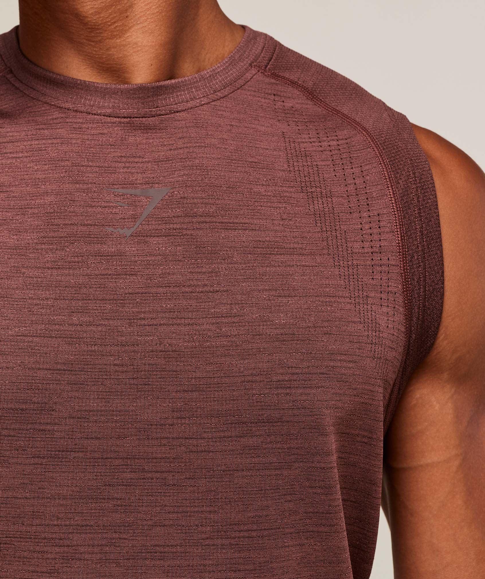 Gymshark Versatile Seamless Tank - Rust Brown/Depth Brown Male Product Image