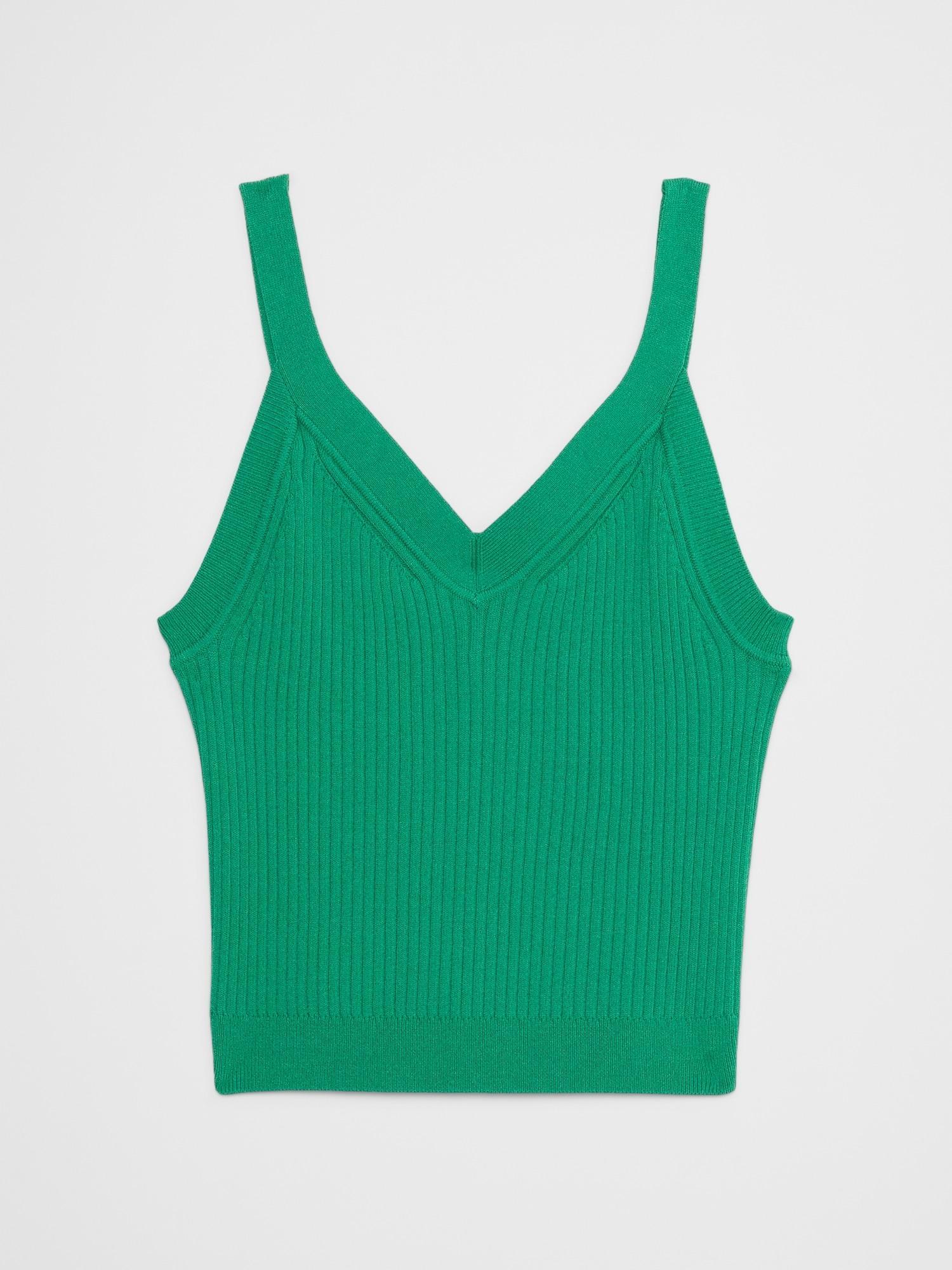Ribbed Cropped Sweater Tank Product Image
