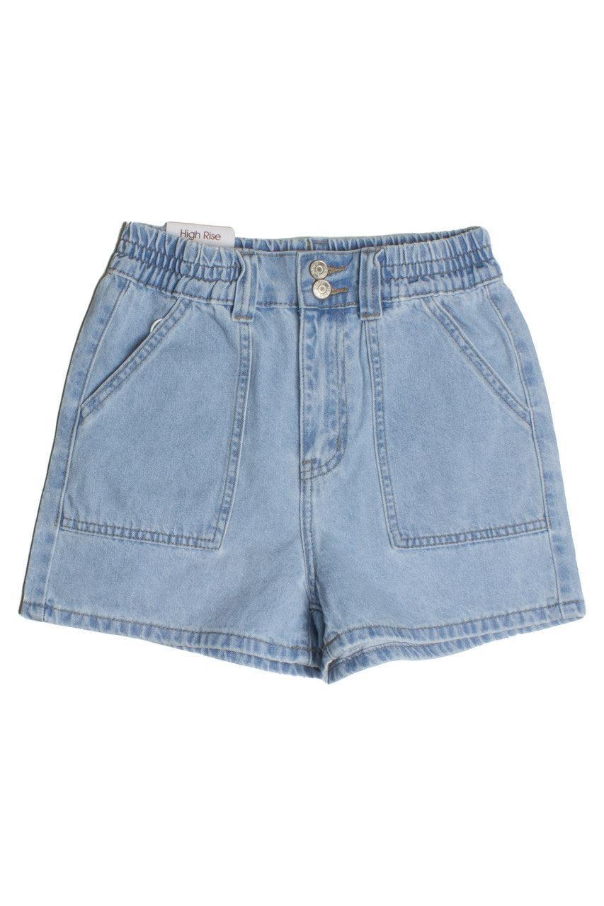 Light Wash Utility Shorts Product Image