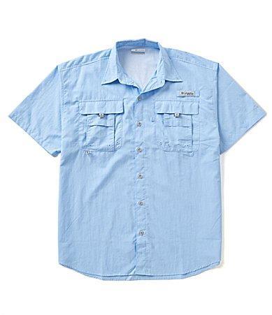 Columbia PFG Bahama II Relaxed Fit Solid Short Sleeve Woven Shirt Product Image