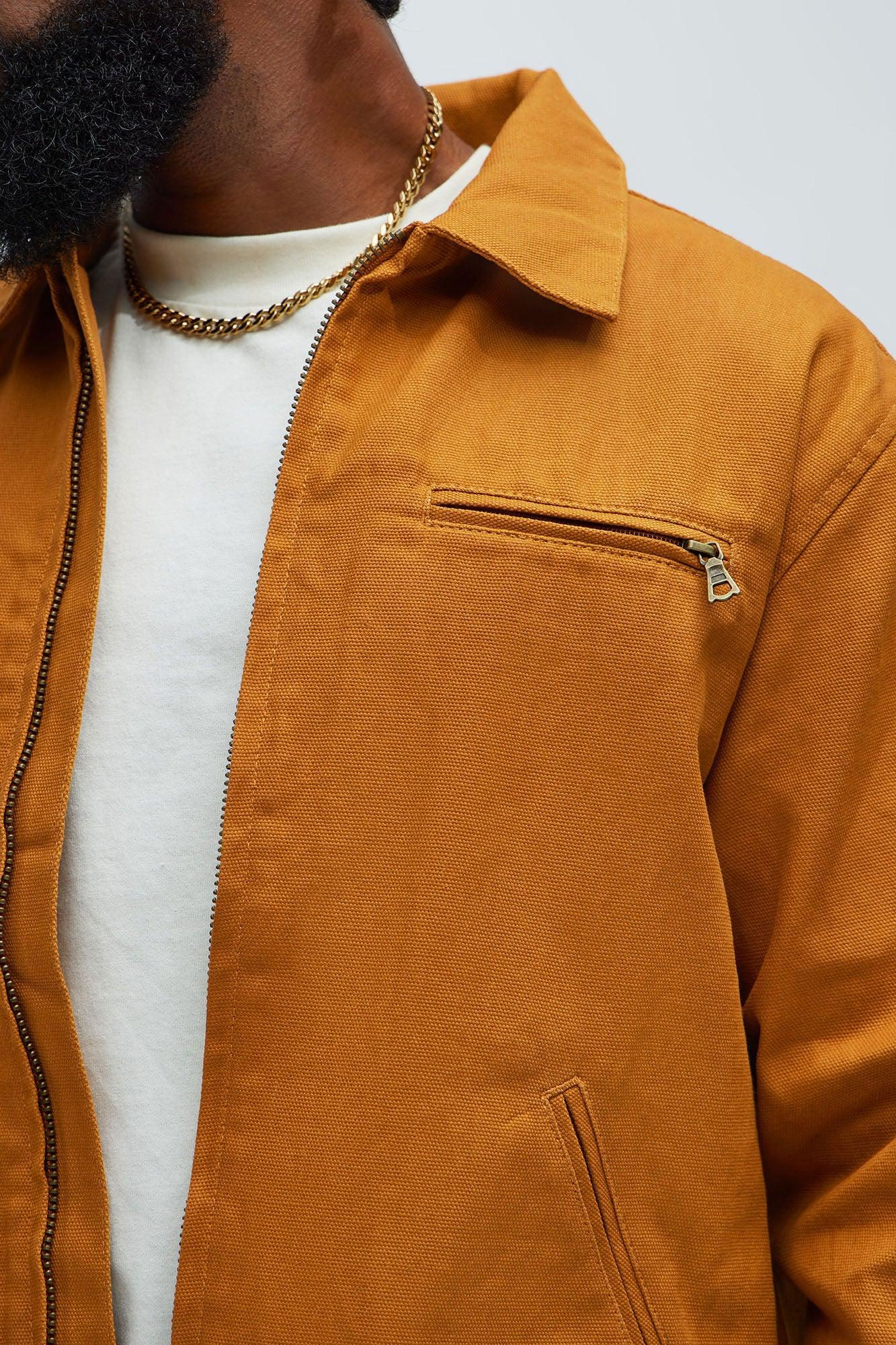 Alexander Utility Canvas Zip Work Jacket - Tan Product Image