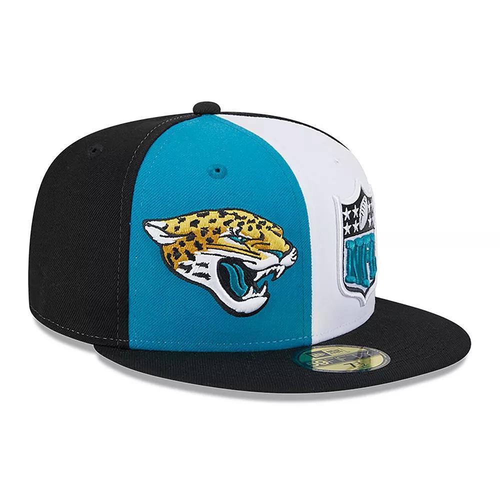Men's New Era  Teal/Black Jacksonville Jaguars 2023 Sideline 59FIFTY Fitted Hat, Size: 7 1/8, Blue Product Image