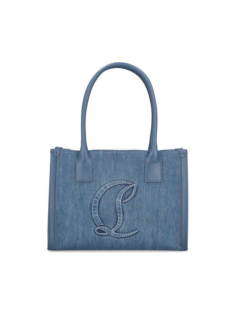 CHRISTIAN LOUBOUTIN By My Side Small Tote Bag In Blue Product Image