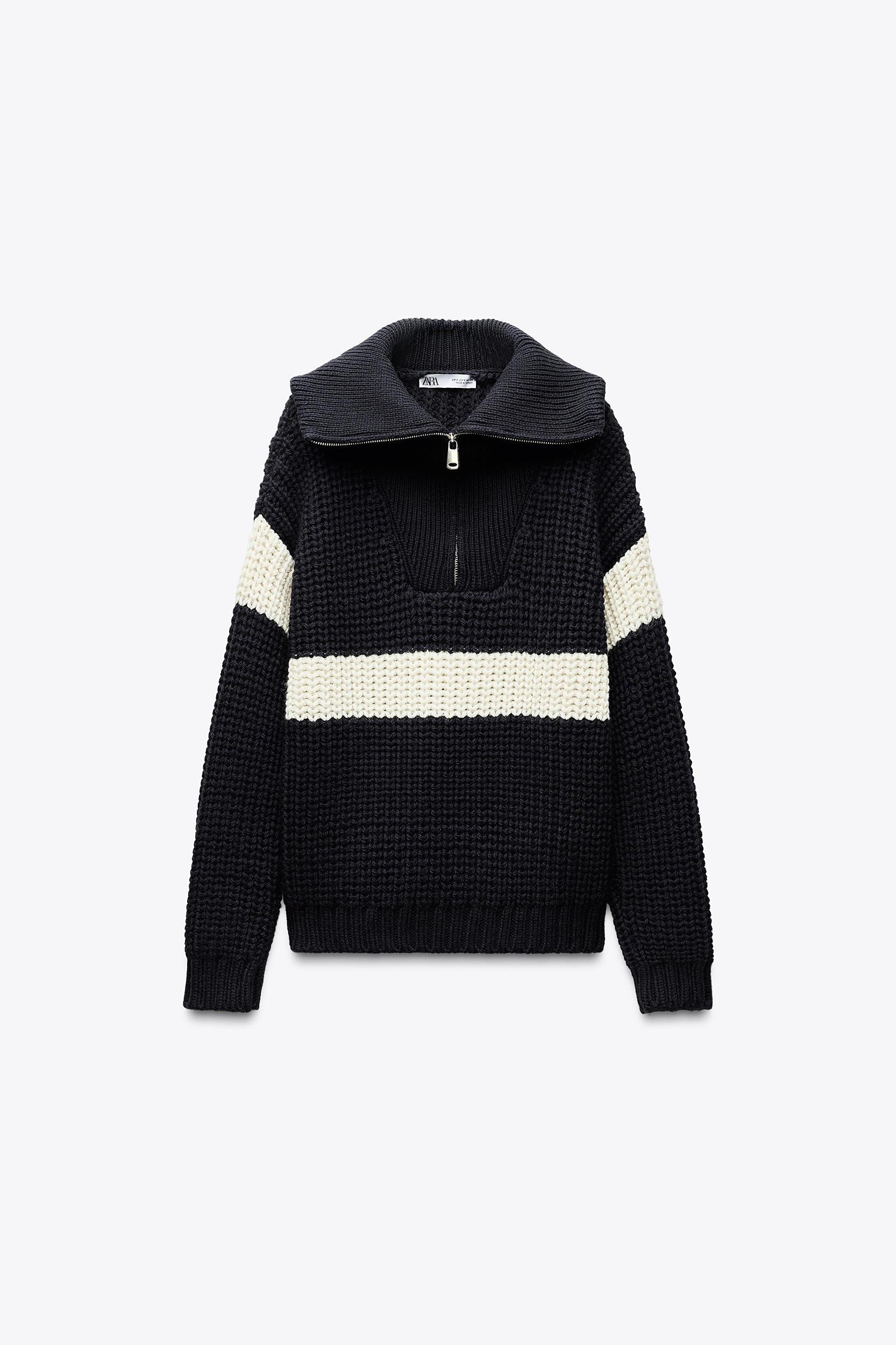 STRIPED KNIT SWEATER Product Image