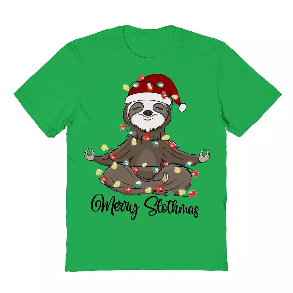 Men's Merry Slothmas Christmas Graphic Tee, Adult Unisex,  Product Image