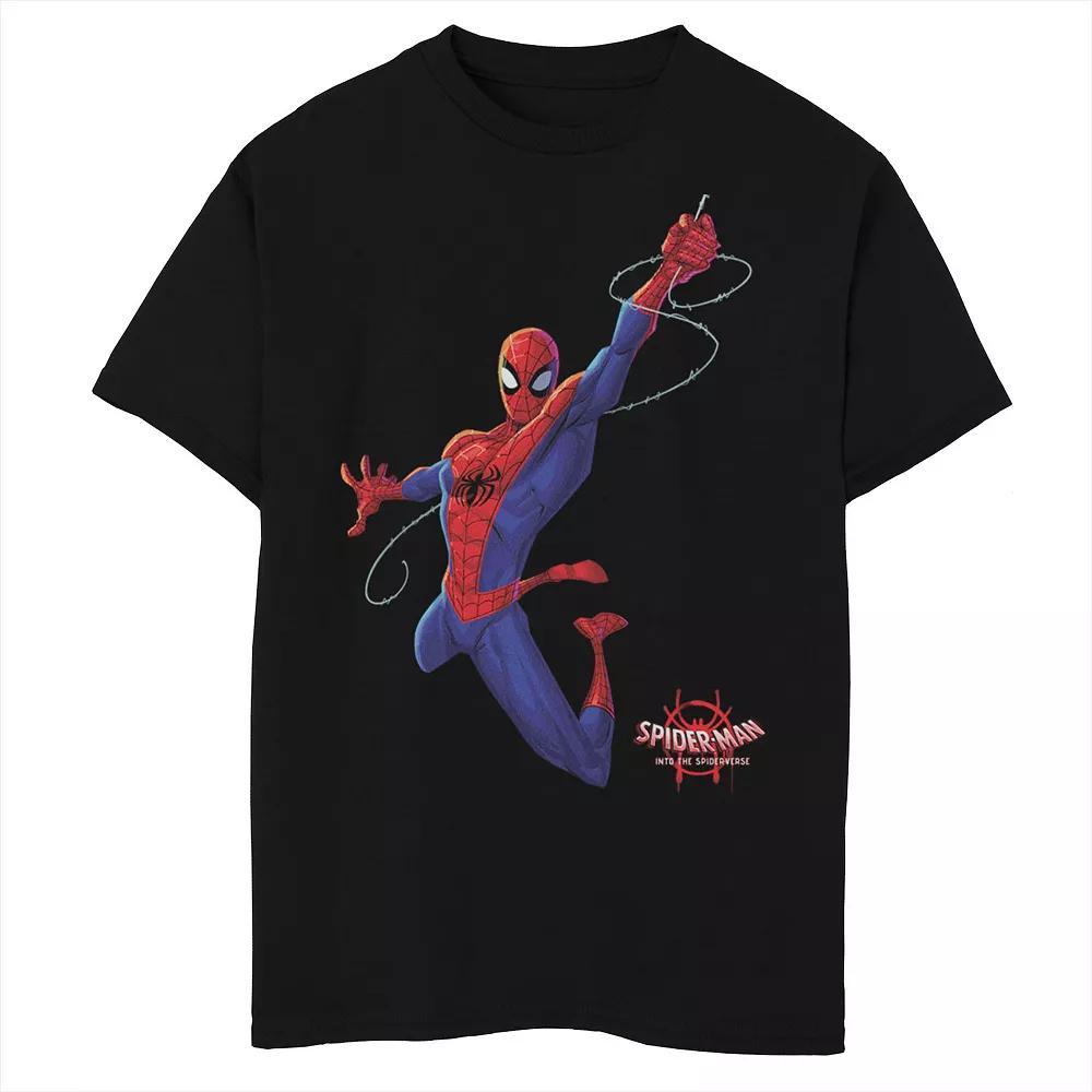 Boys 8-20 Marvel Spider-Man Spiderverse Classic Swing Fleece Tee, Boy's, Size: XL HUSKY, Black Product Image