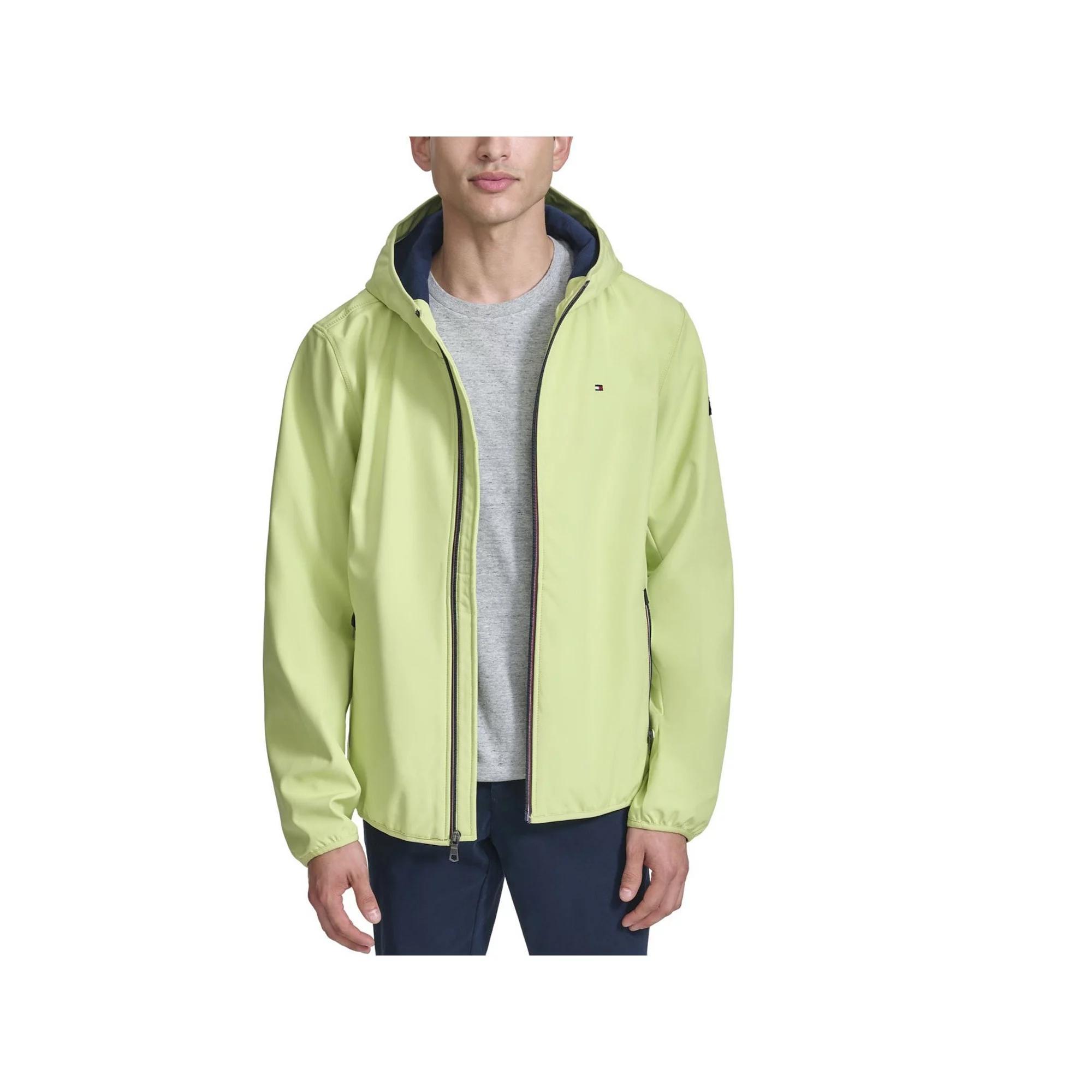 Men's Tommy Hilfiger Hooded Softshell Jacket, Size: 3XL, Green Product Image