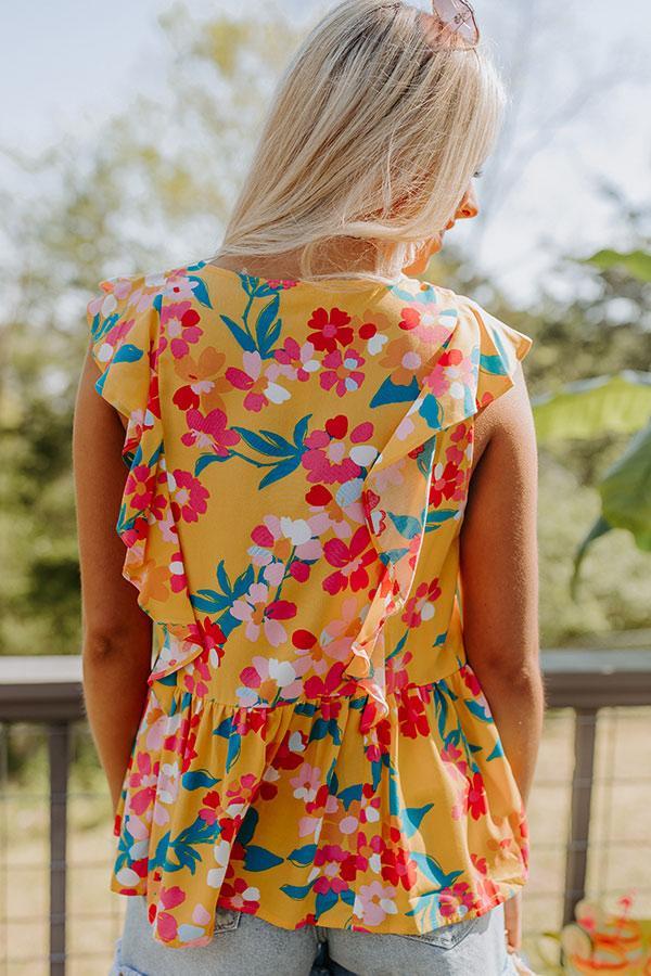 Get The Scoop Floral Ruffle Top Product Image