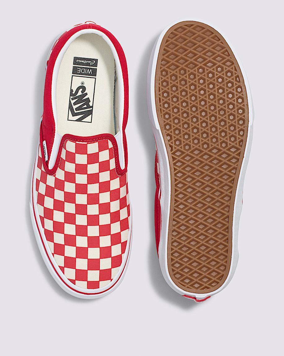 Customs Classic Slip-On Checkerboard Wide Shoe in Customs| Vans US Product Image