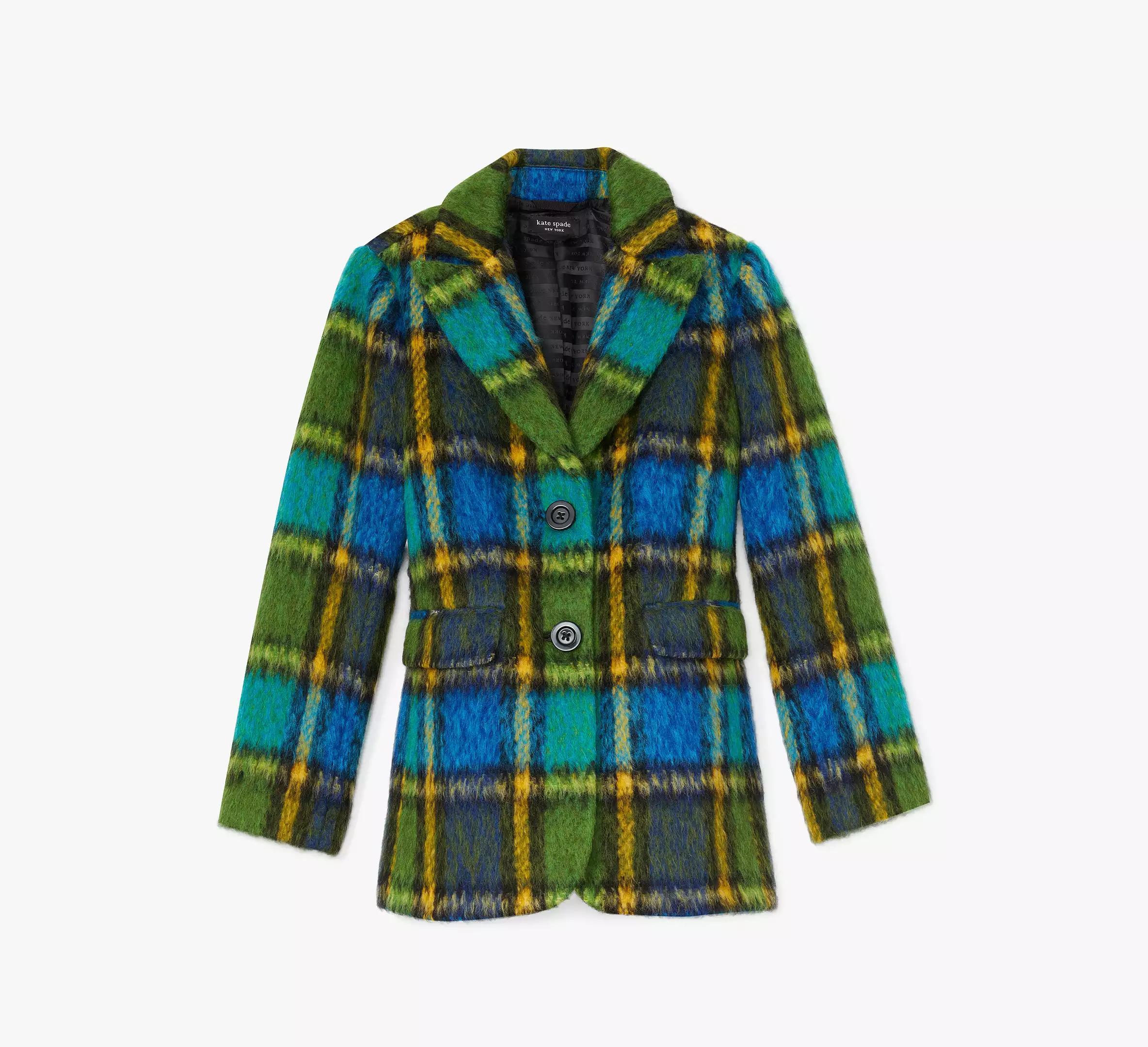 Grand Plaid Wool Jacket Product Image