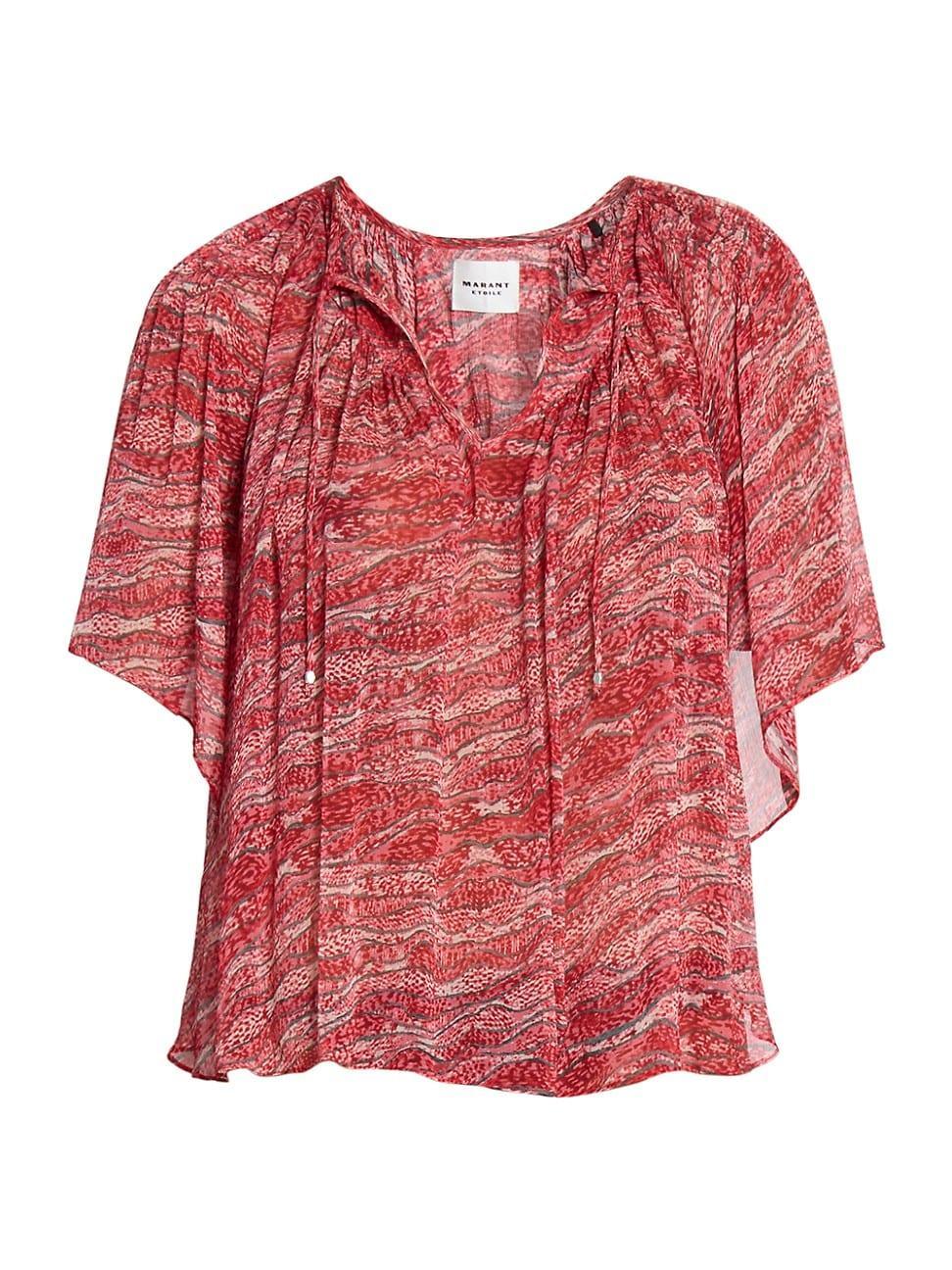 Womens Neslya Printed Georgette Top Product Image