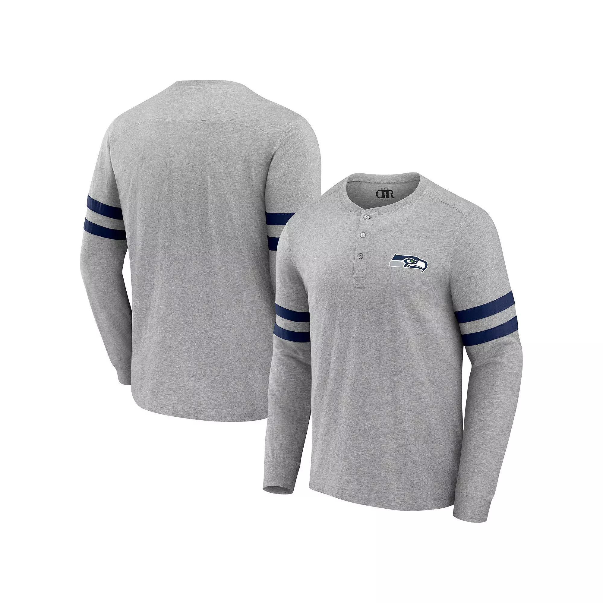 Men's NFL x Darius Rucker Collection by Fanatics Heather Gray Arizona Cardinals Henley Long Sleeve T-Shirt,  Product Image