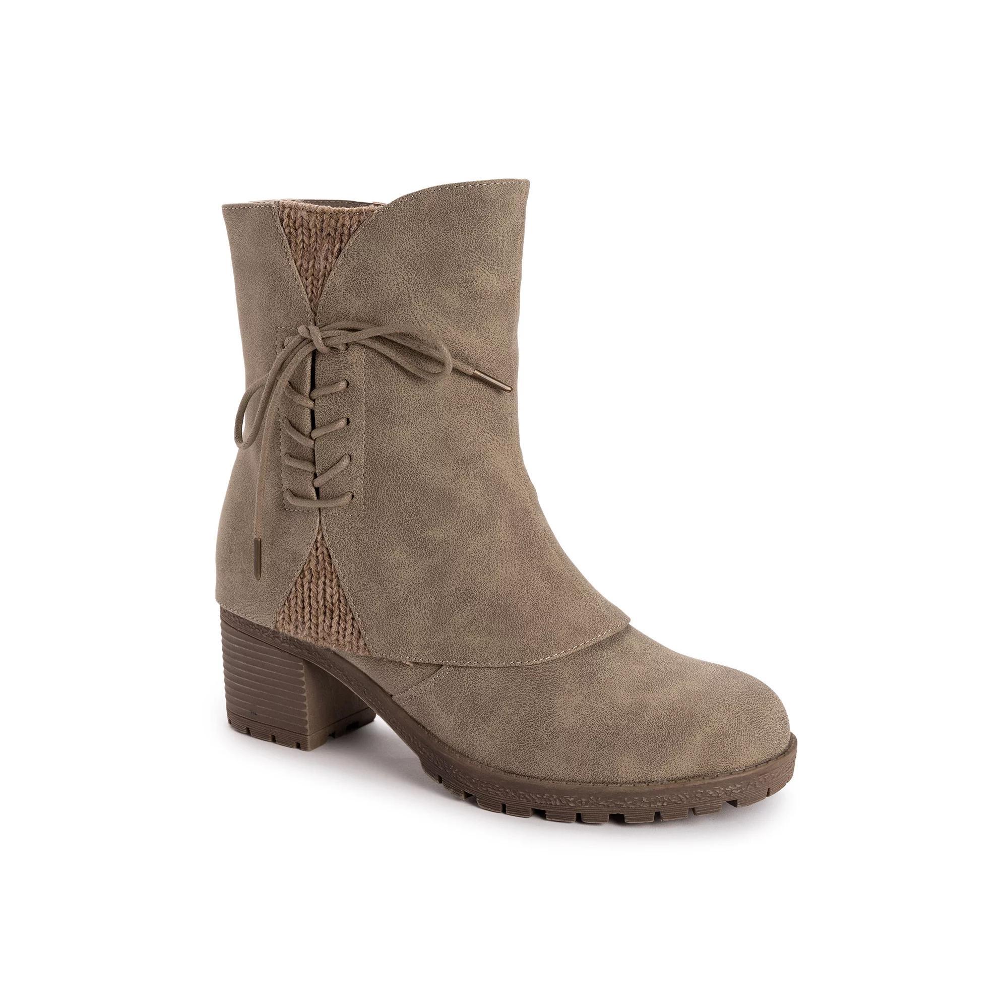 MUK LUKS Lucy Lillith Womens Ankle Boots Brown Product Image