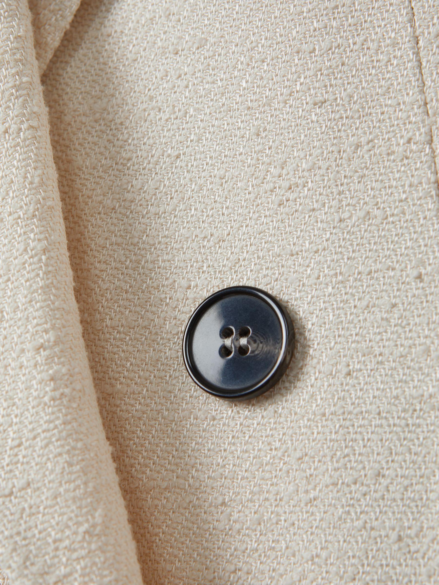 Textured Double Breasted Blazer in White Product Image