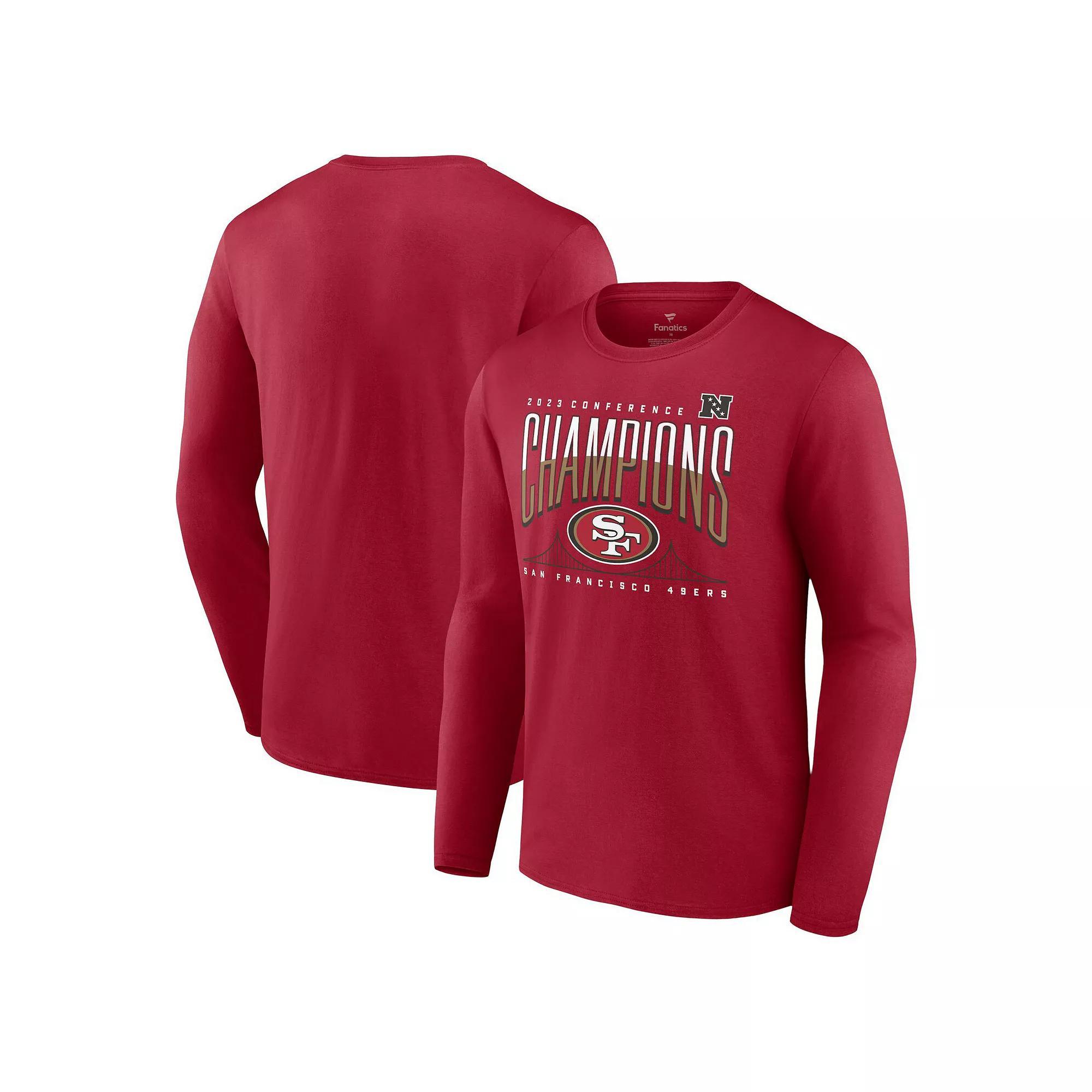 Men's Fanatics Branded Scarlet San Francisco 49ers 2023 NFC Champions Hometown Not Done Long Sleeve T-Shirt, Size: 3XL, Red Product Image