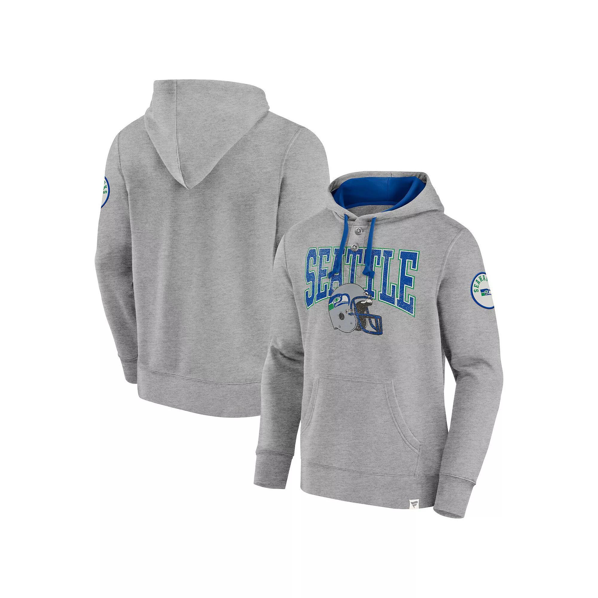 Men's Fanatics Heather Gray Tennessee Titans Label Maker Pullover Hoodie,  Product Image