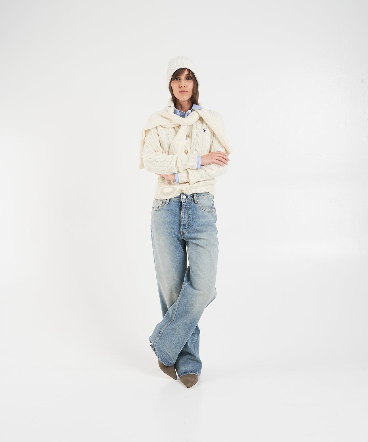 Cardigan with cable knit pattern Product Image