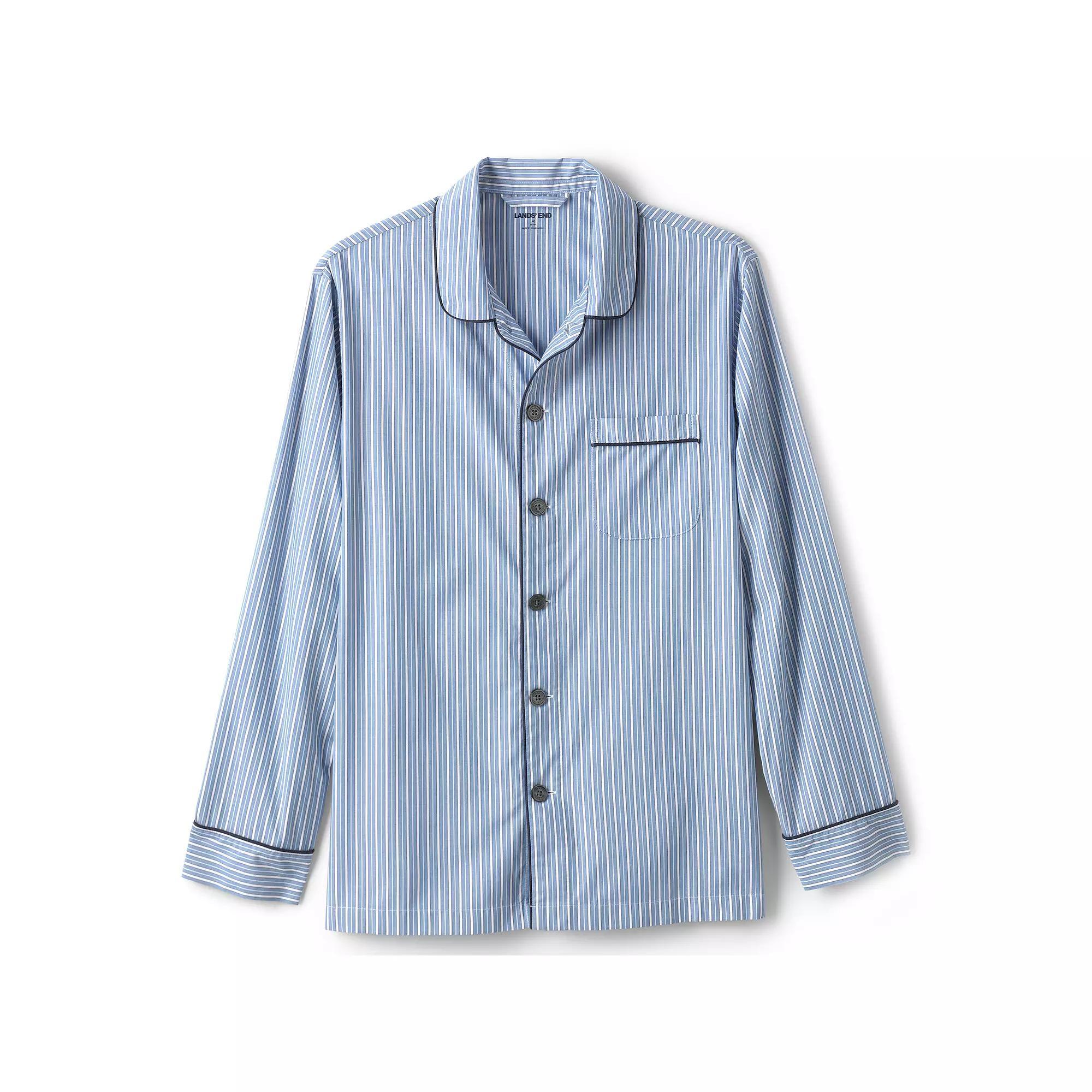 Big & Tall Lands' End Broadcloth Pajama Sleep Shirt, Men's,  Product Image