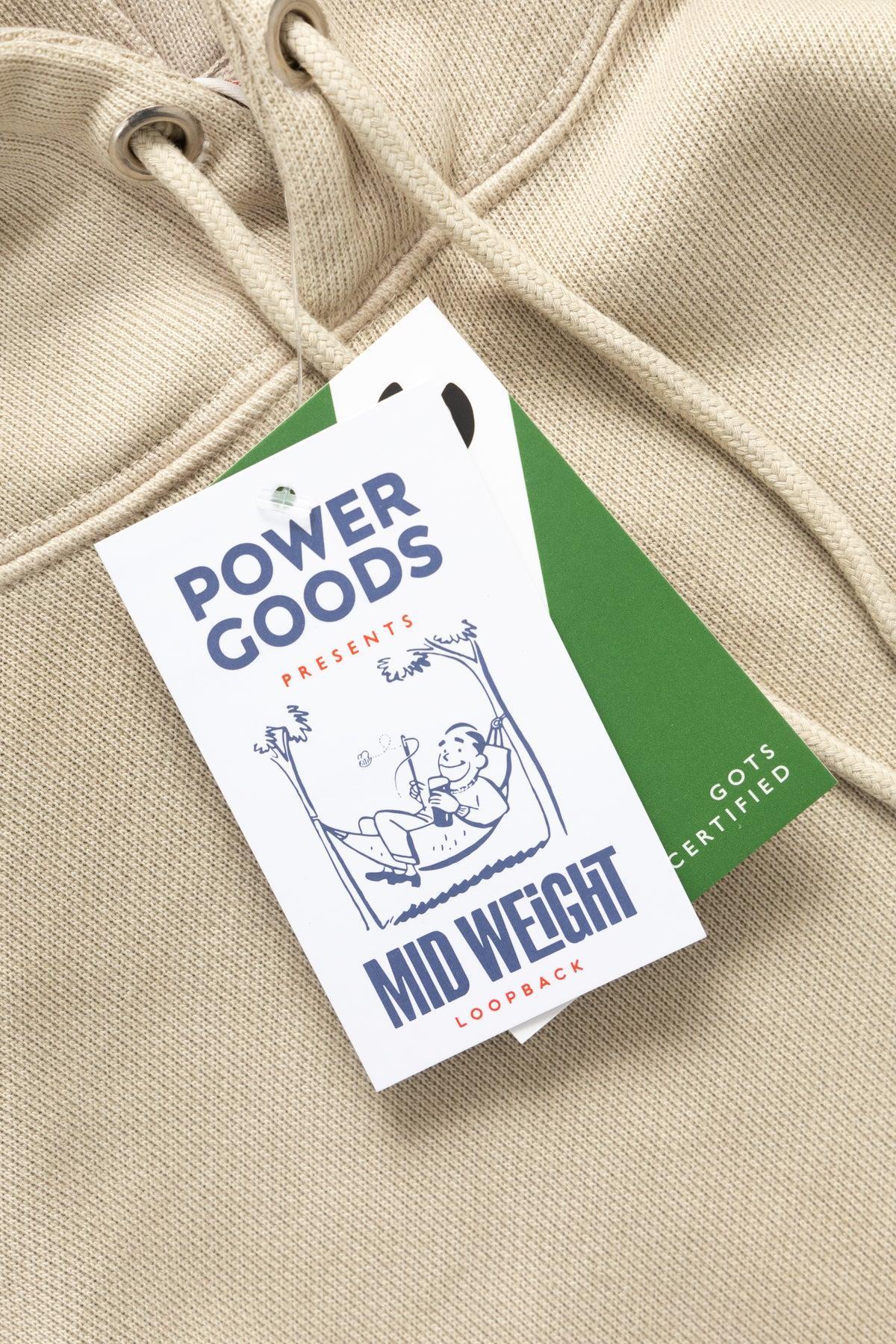 Power Goods - Loopback Hoodie - Bone Product Image