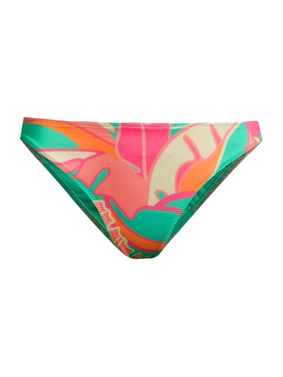 Womens Isla Palm-Print Bikini Bottom Product Image