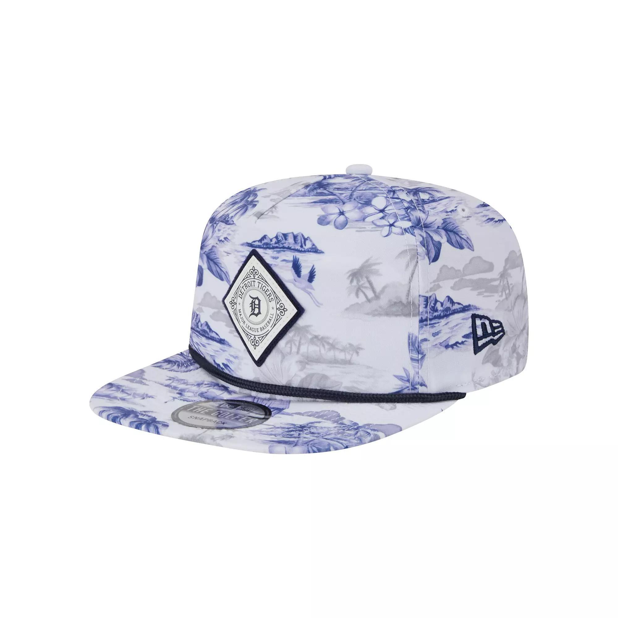 Mens New Era Detroit Tigers Printed Island Golfer Snapback Hat Product Image