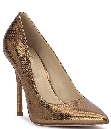 Jessica Simpson Levila Metallic Snake Embossed Stiletto Pumps Product Image