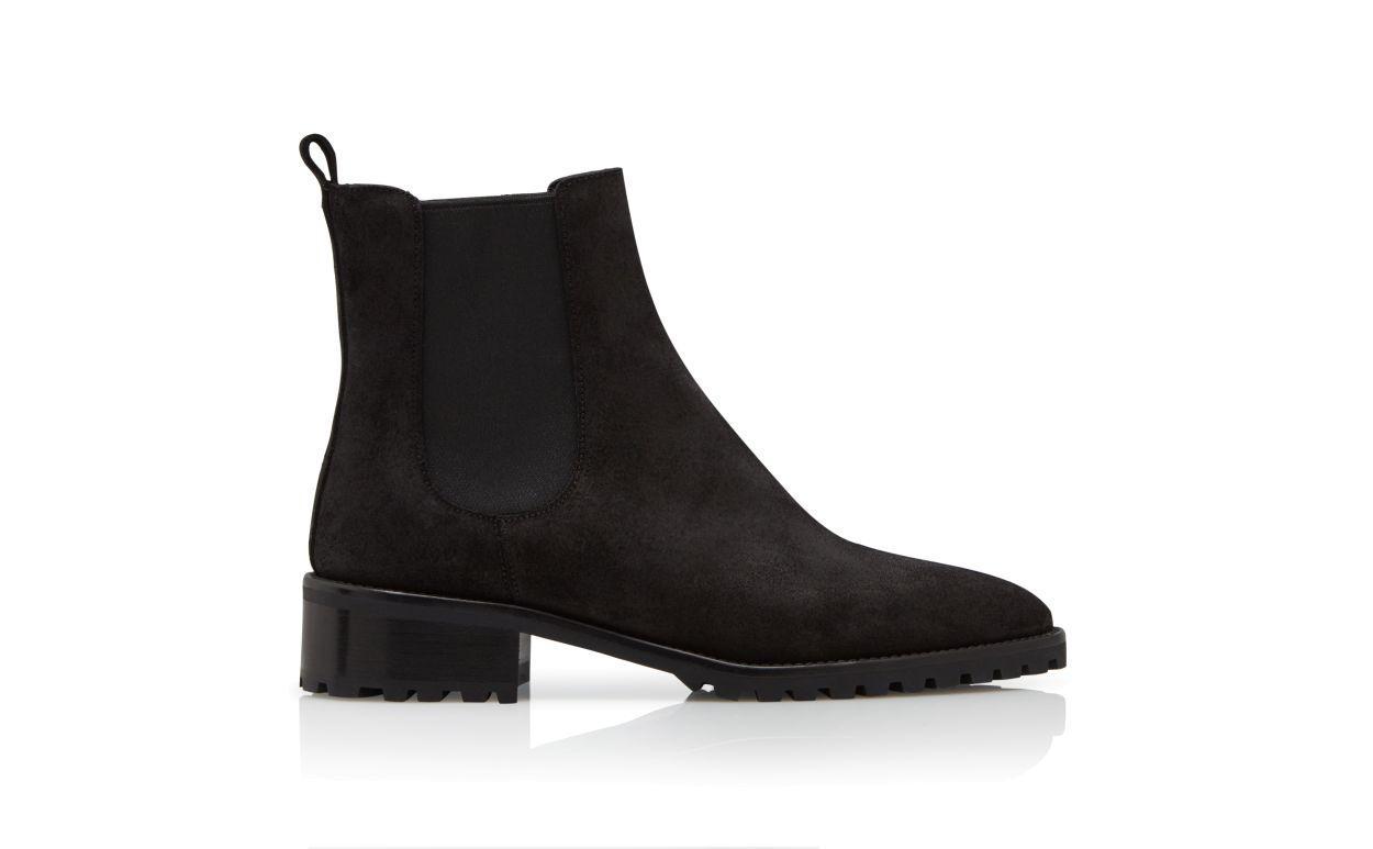 CHELATA Black Suede Chelsea Boots Product Image