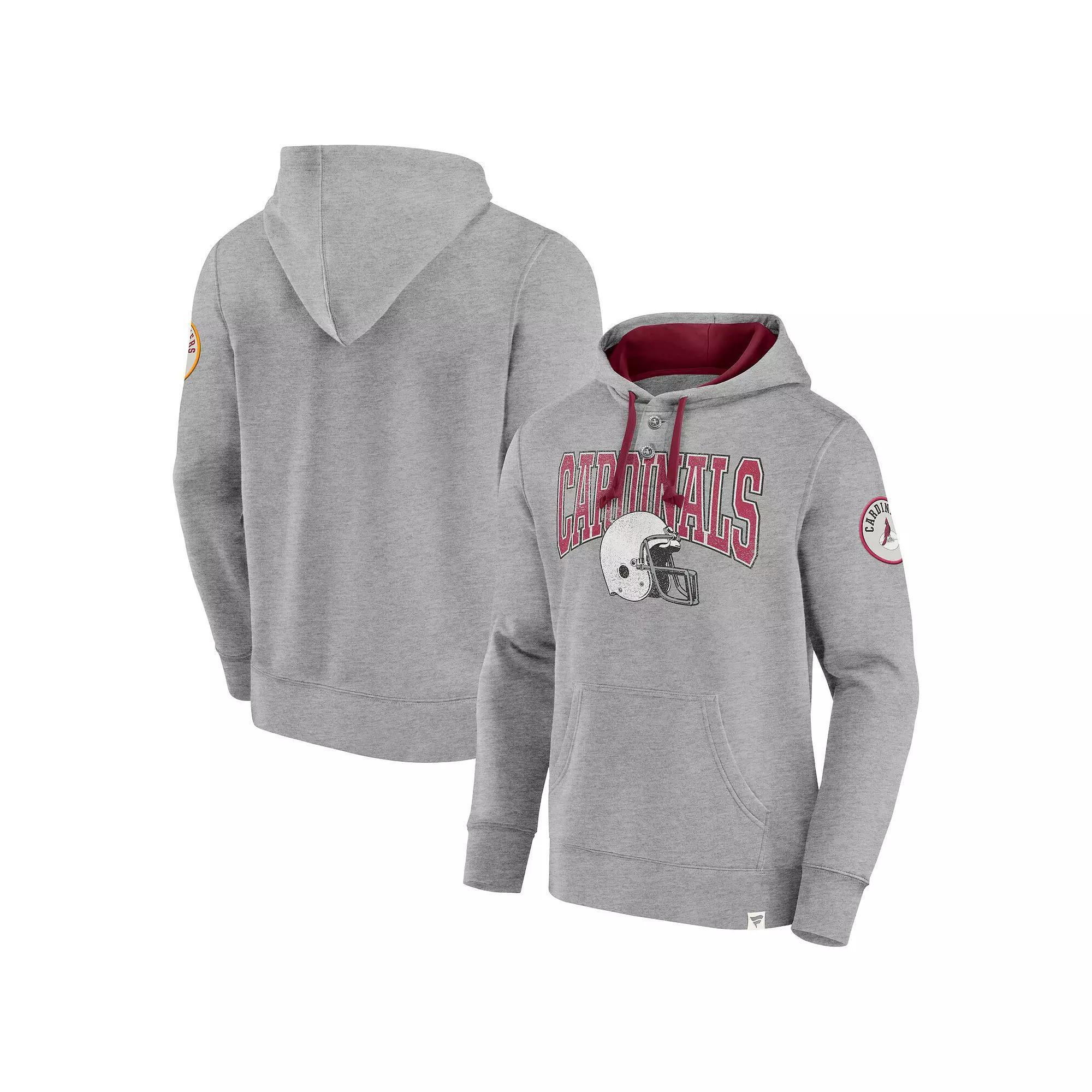 Men's Fanatics Heather Gray Arizona Cardinals Label Maker Pullover Hoodie,  Product Image
