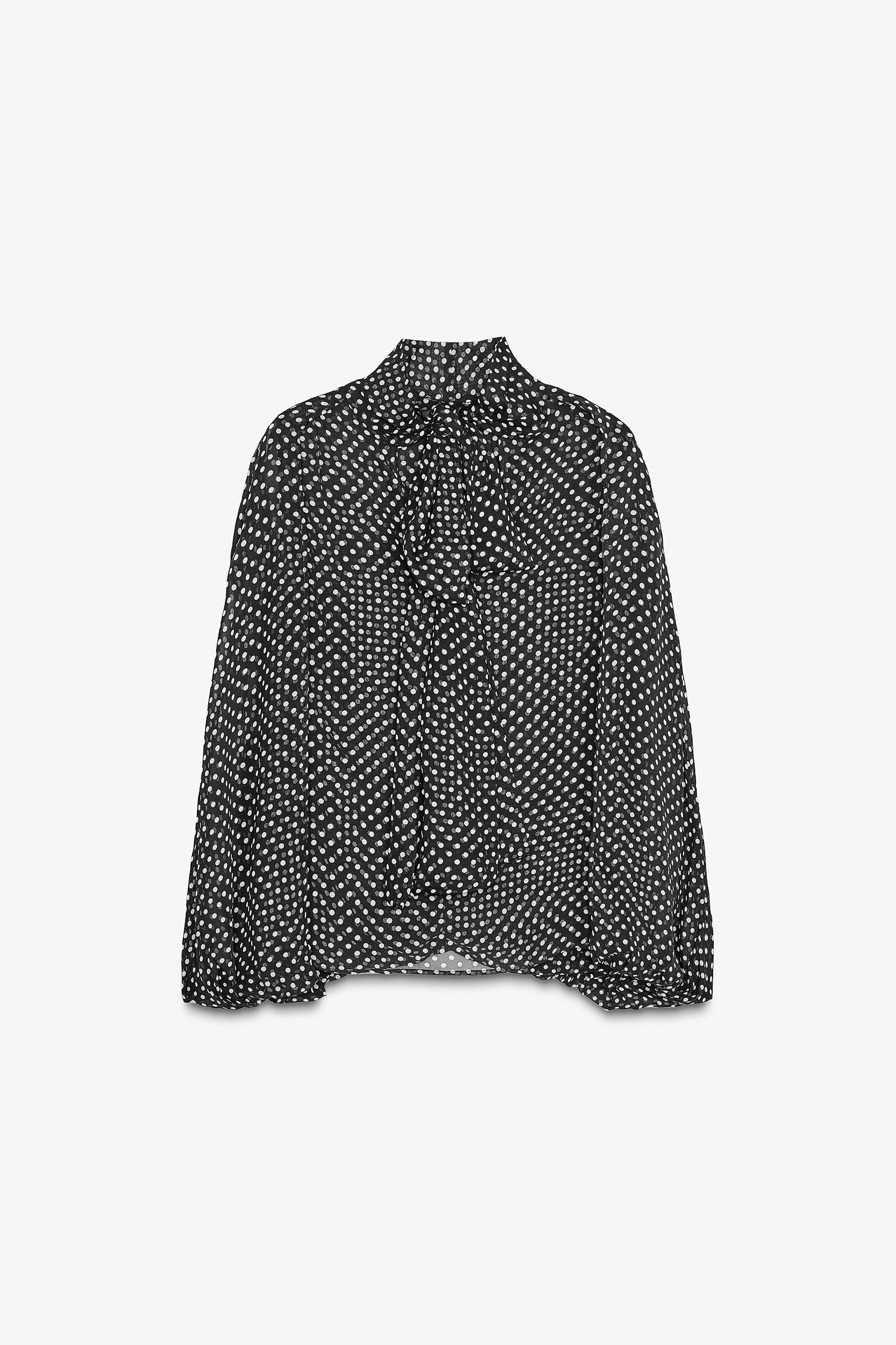 CAPE TIE BLOUSE ZW COLLECTION Product Image