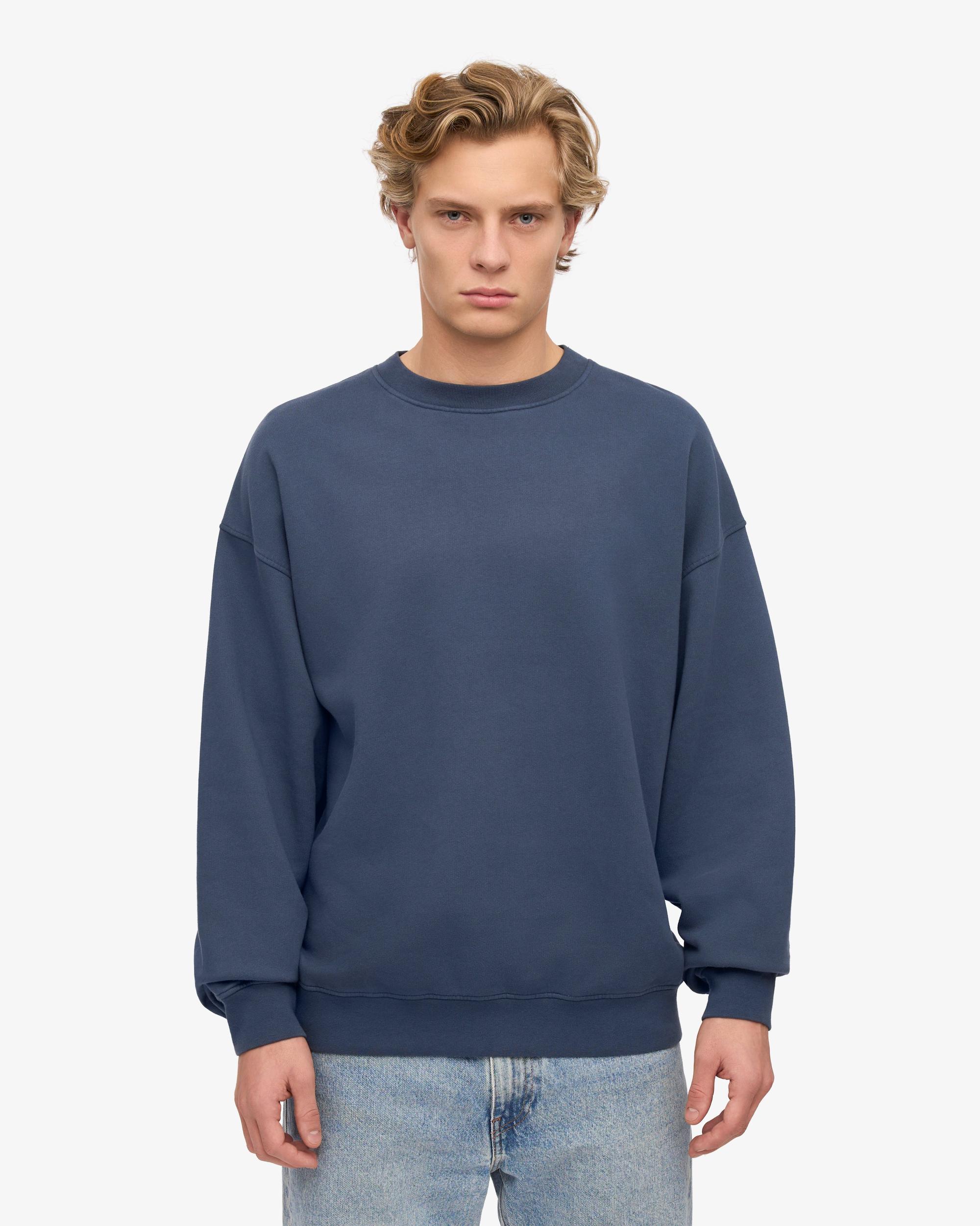 Organic Oversized Crew - Petrol Blue Product Image