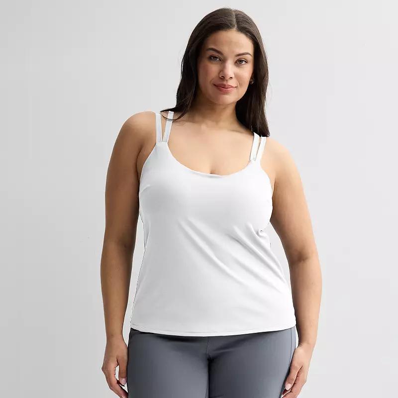 Plus Size Tek Gear® Ultrastretch Strappy Bra Tank Top, Women's, Size: 4XL, Keilani Blue Product Image