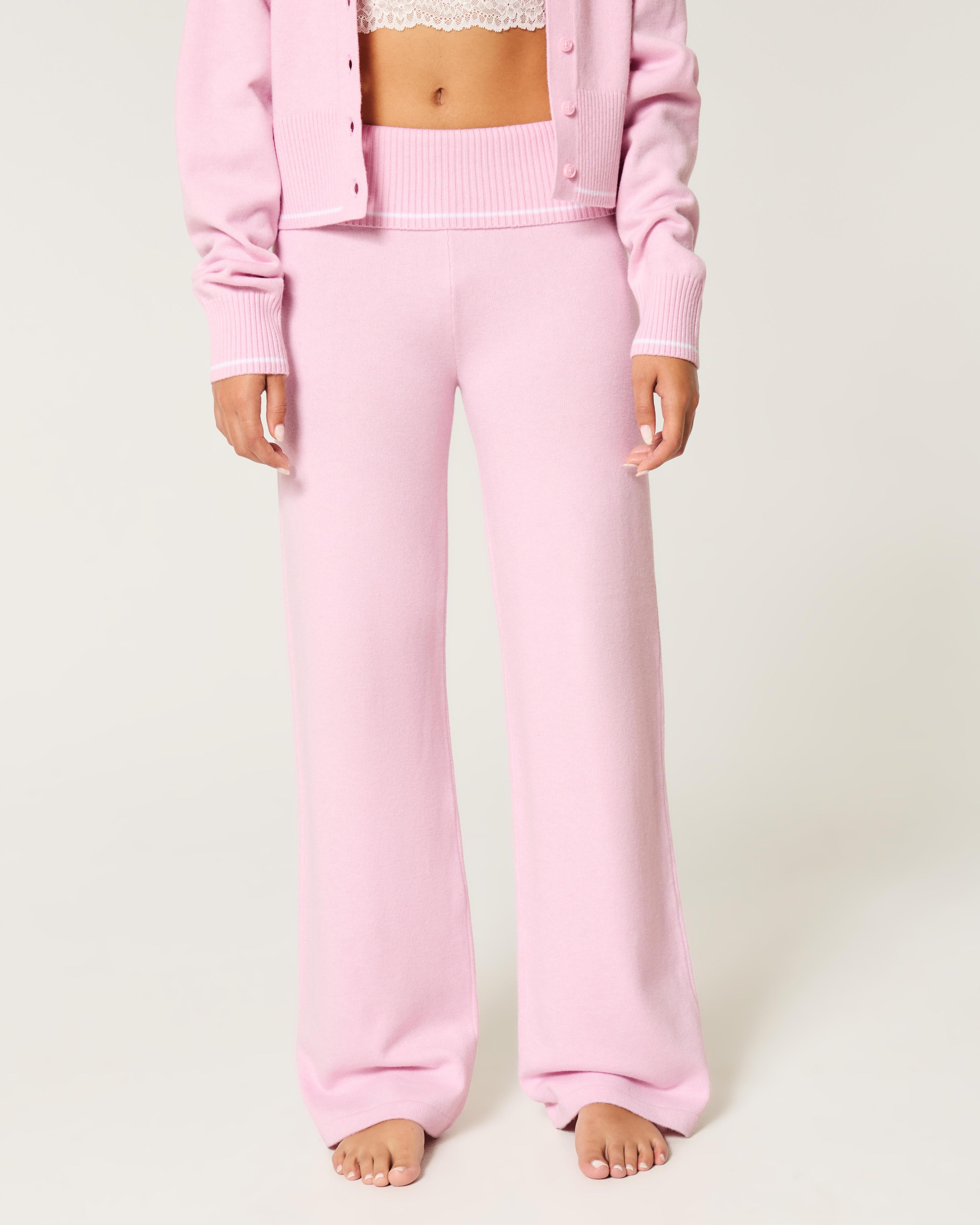 Gilly Hicks Sweater-Knit Straight Pants Product Image