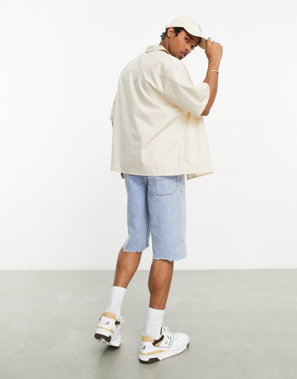 ASOS DESIGN boxy oversized revere shirt Product Image