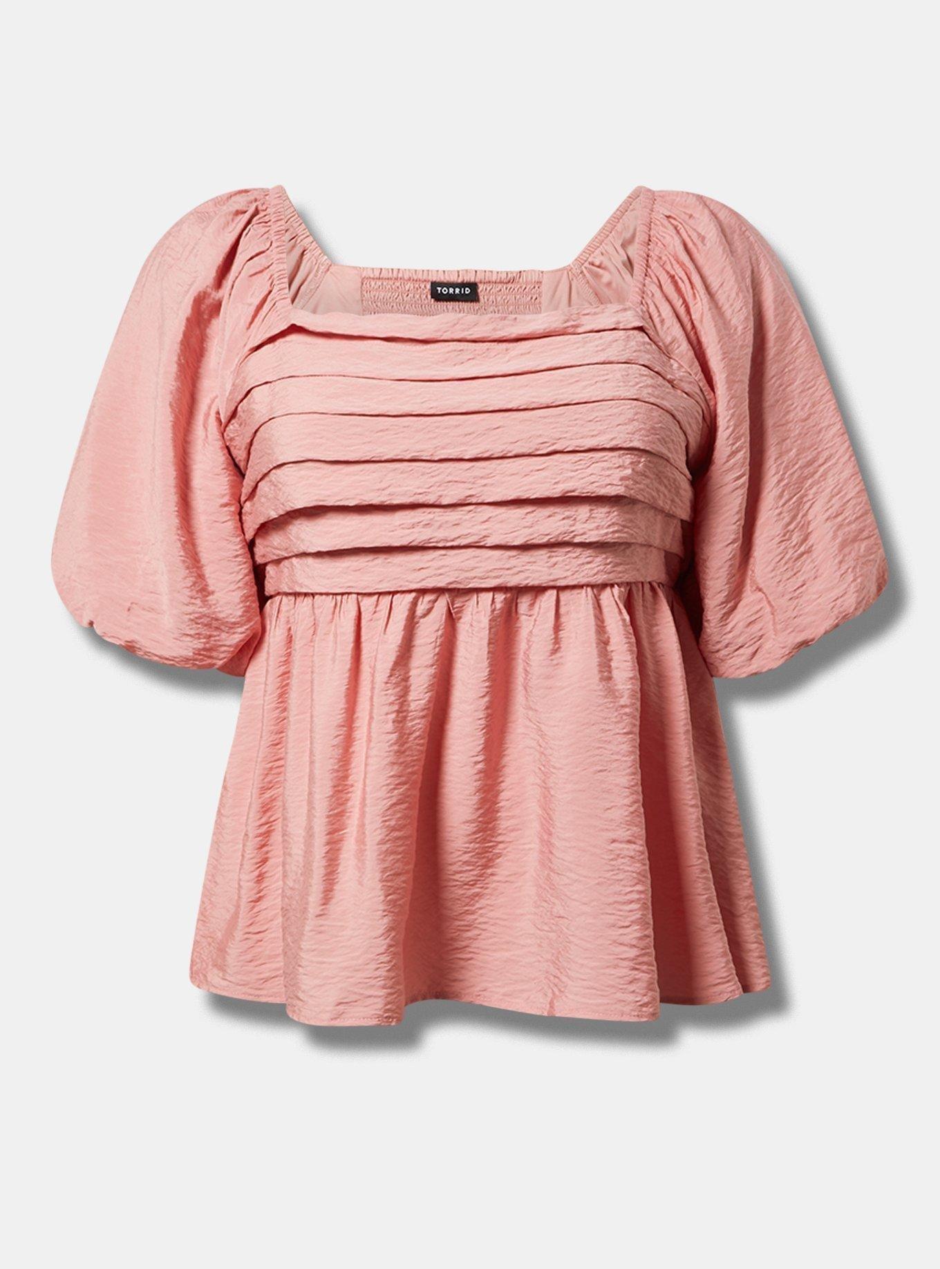Ruched Puff Sleeve Top Product Image