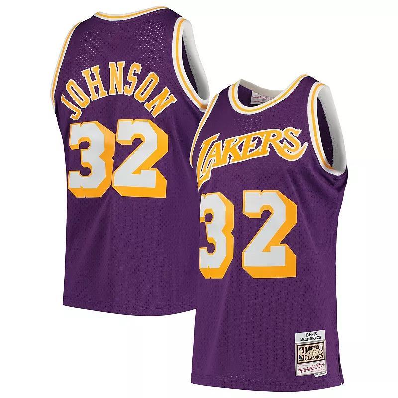 Men's Mitchell & Ness Shaquille O'Neal Purple Los Angeles Lakers Hardwood Classics 1996-97 Swingman Jersey, Size: Small Product Image