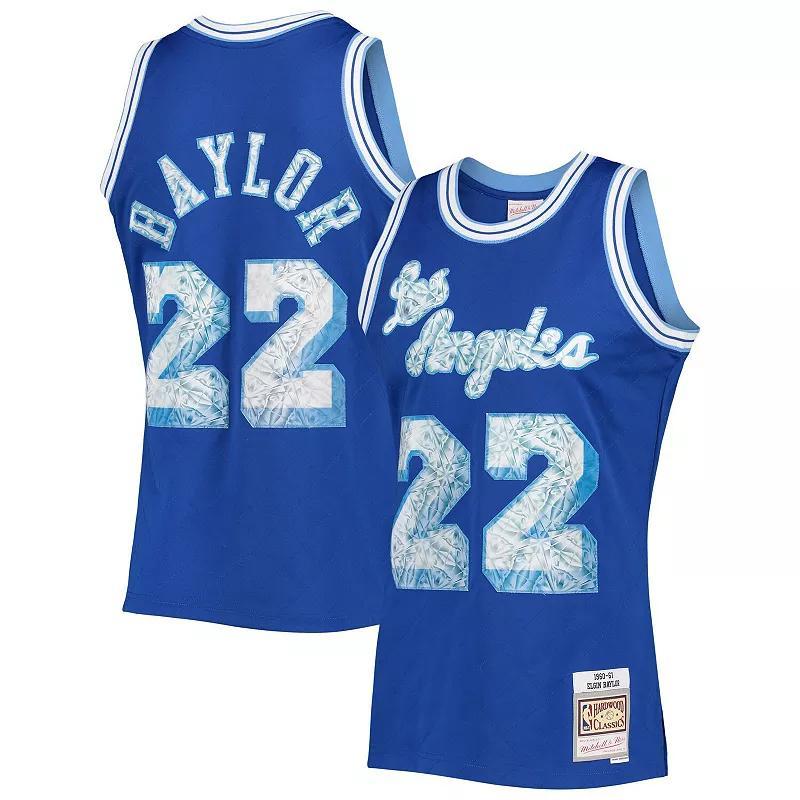 Mens Mitchell & Ness Elgin Baylor Royal Los Angeles Lakers 1960-61 Hardwood Classics 75th Anniversary Diamond Swingman Jersey Product Image