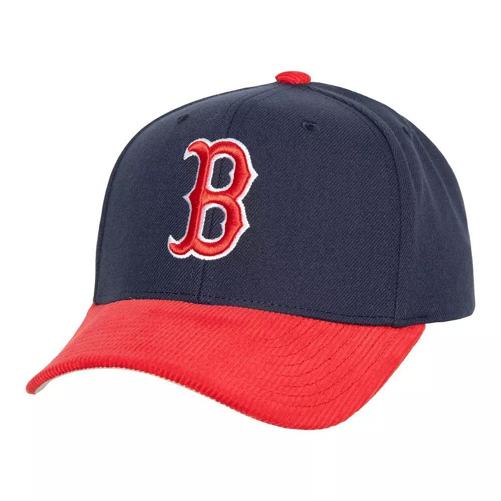 Men's Mitchell & Ness Navy Boston Red Sox Corduroy Pro Snapback Hat, Blue Product Image